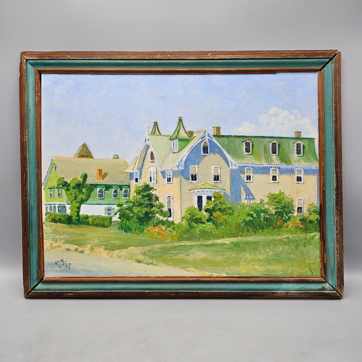 Vintage 1957 K. Schmucker Painting of House - Cape May, New Jersey
