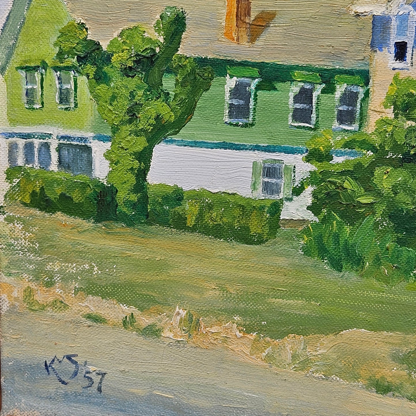 Vintage 1957 K. Schmucker Painting of House - Cape May, New Jersey