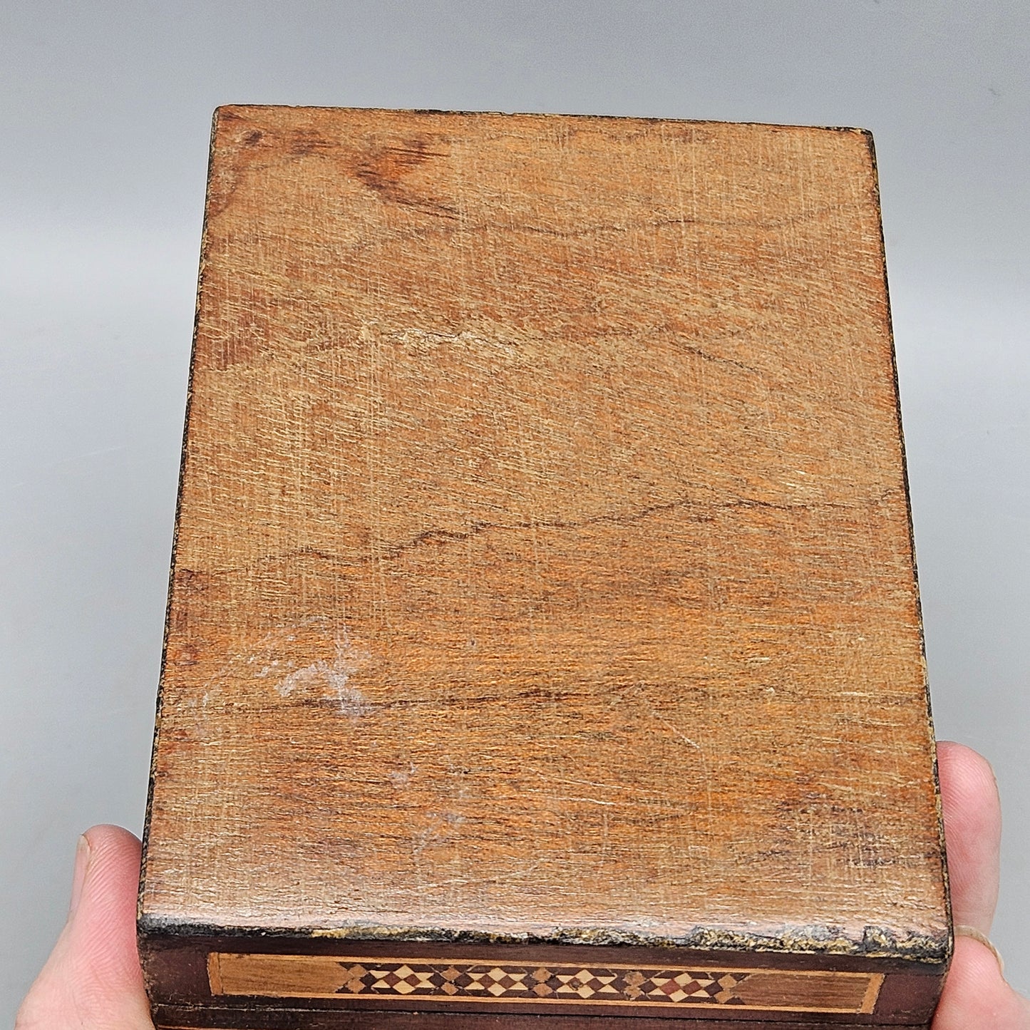 Vintage Moorish Wooden Inlaid Lidded Box