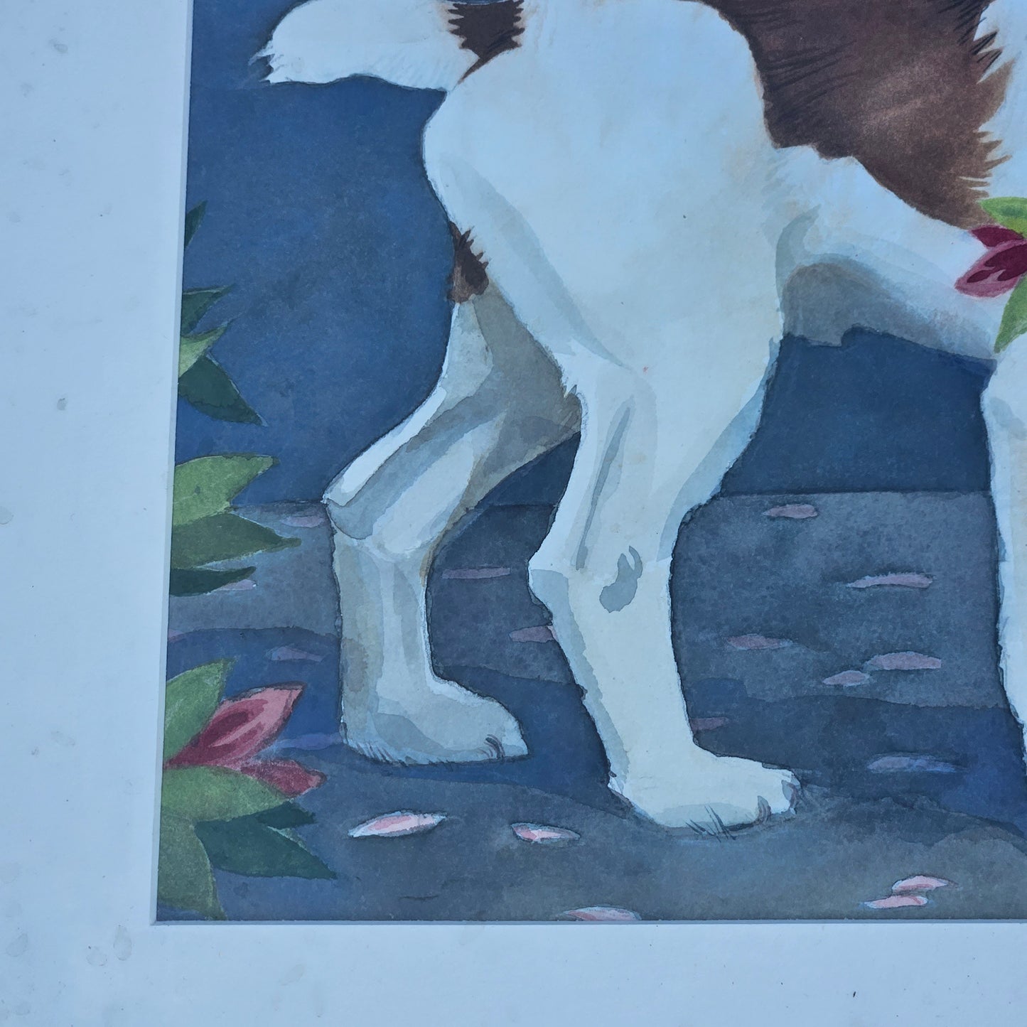 Original Signed Watercolor Painting of Jack Russel Terrier Dog