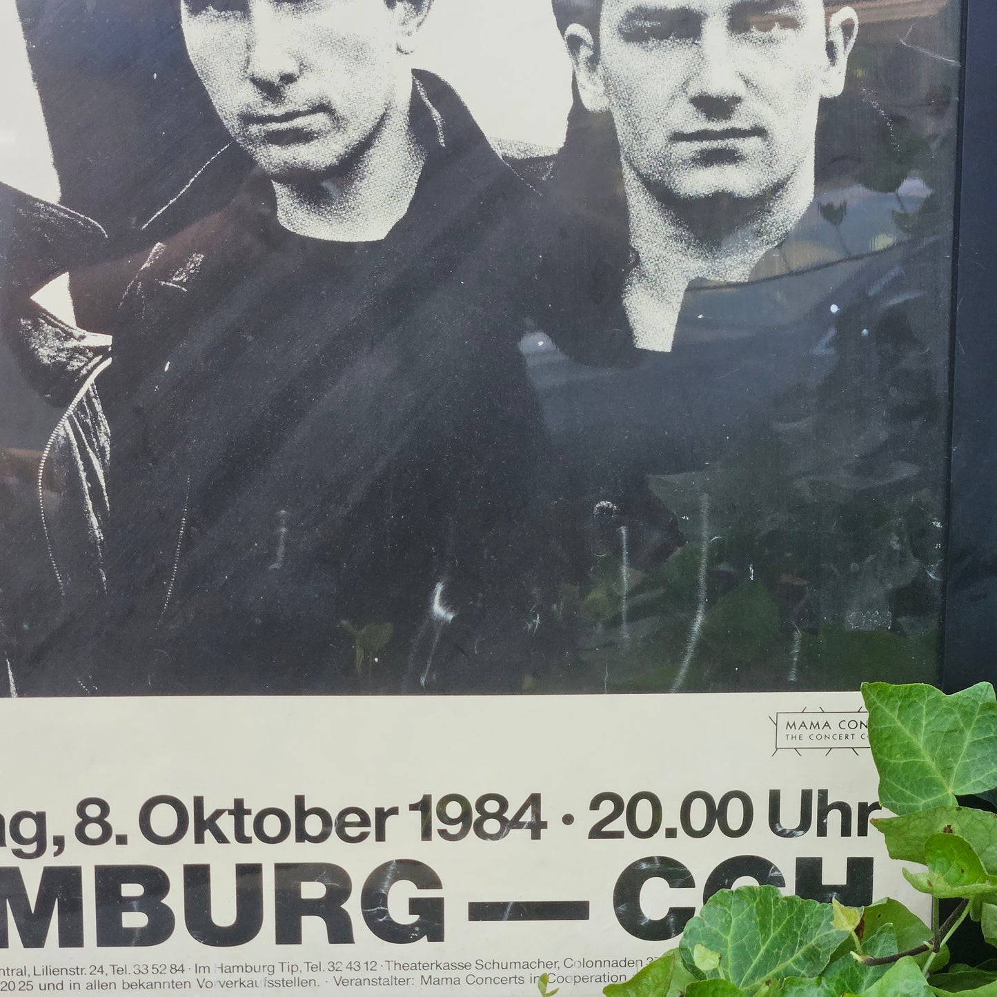 Vintage 1984 U2 The Unforgettable Fire Tour Poster - Hamburg Germany