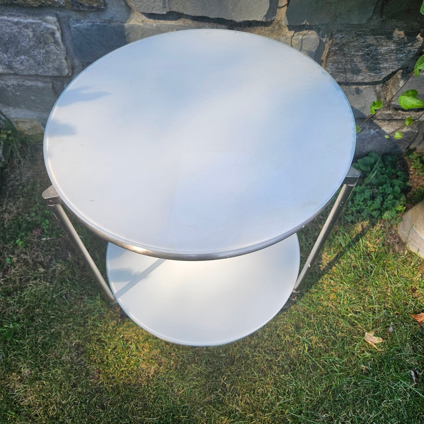 Vintage Strind Ikea Side Table / Retro Round Bar Car