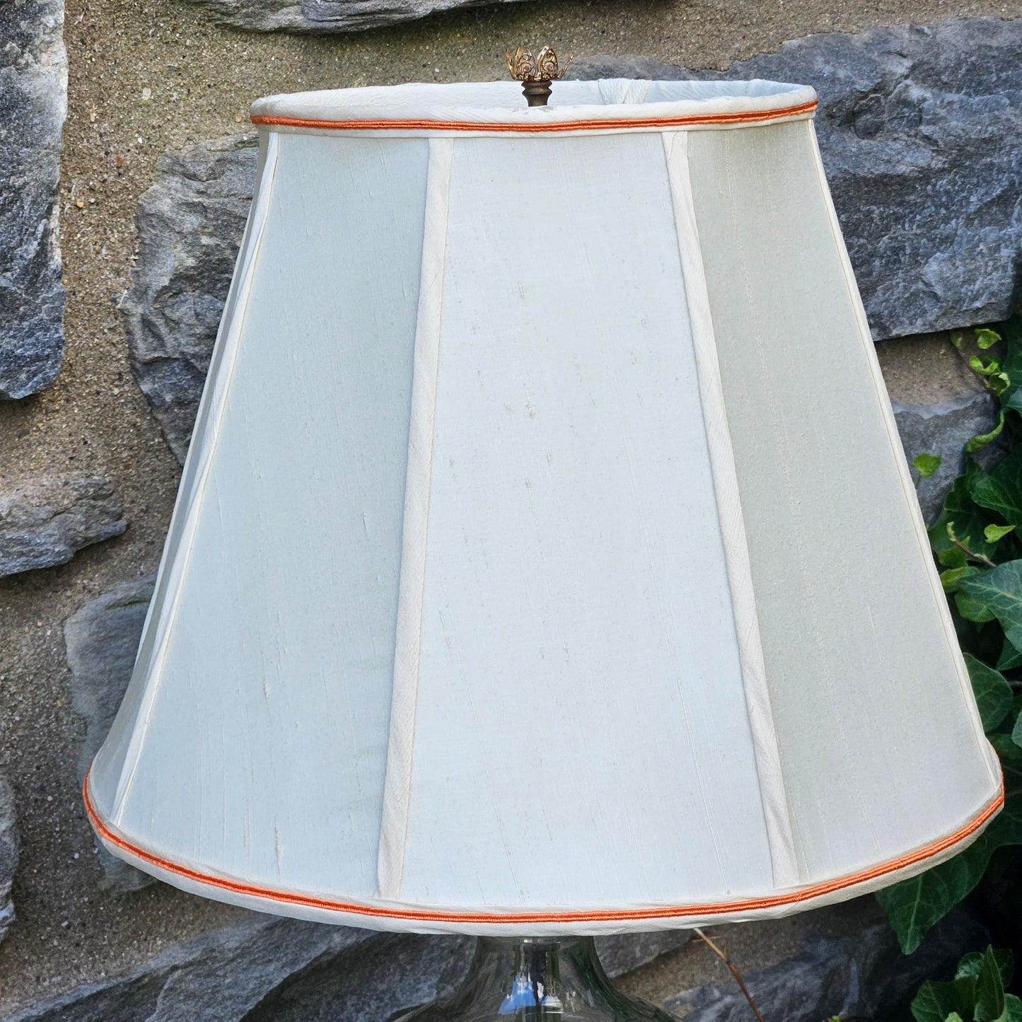 Antique Etched Glass Lamp