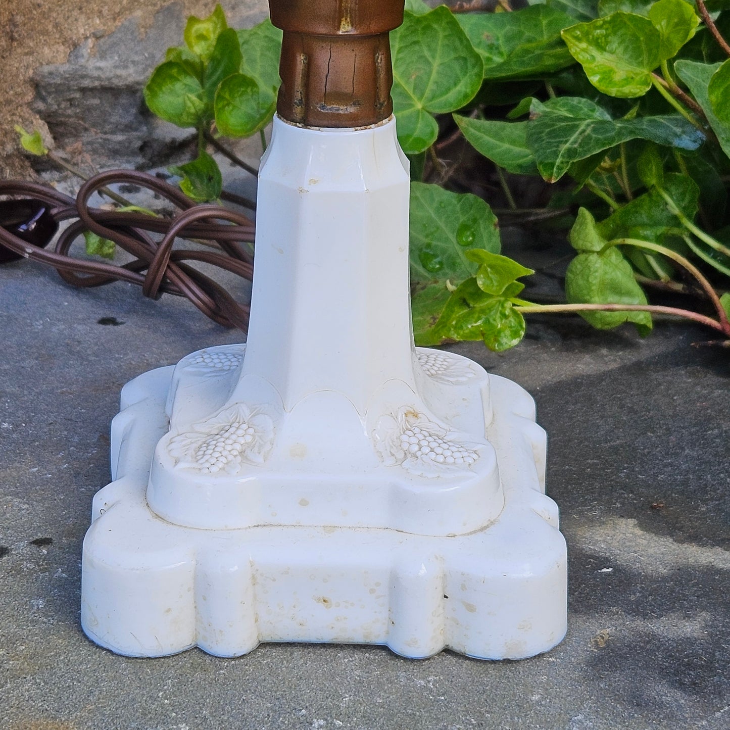 Vintage Glass & Milk Glass Lamp