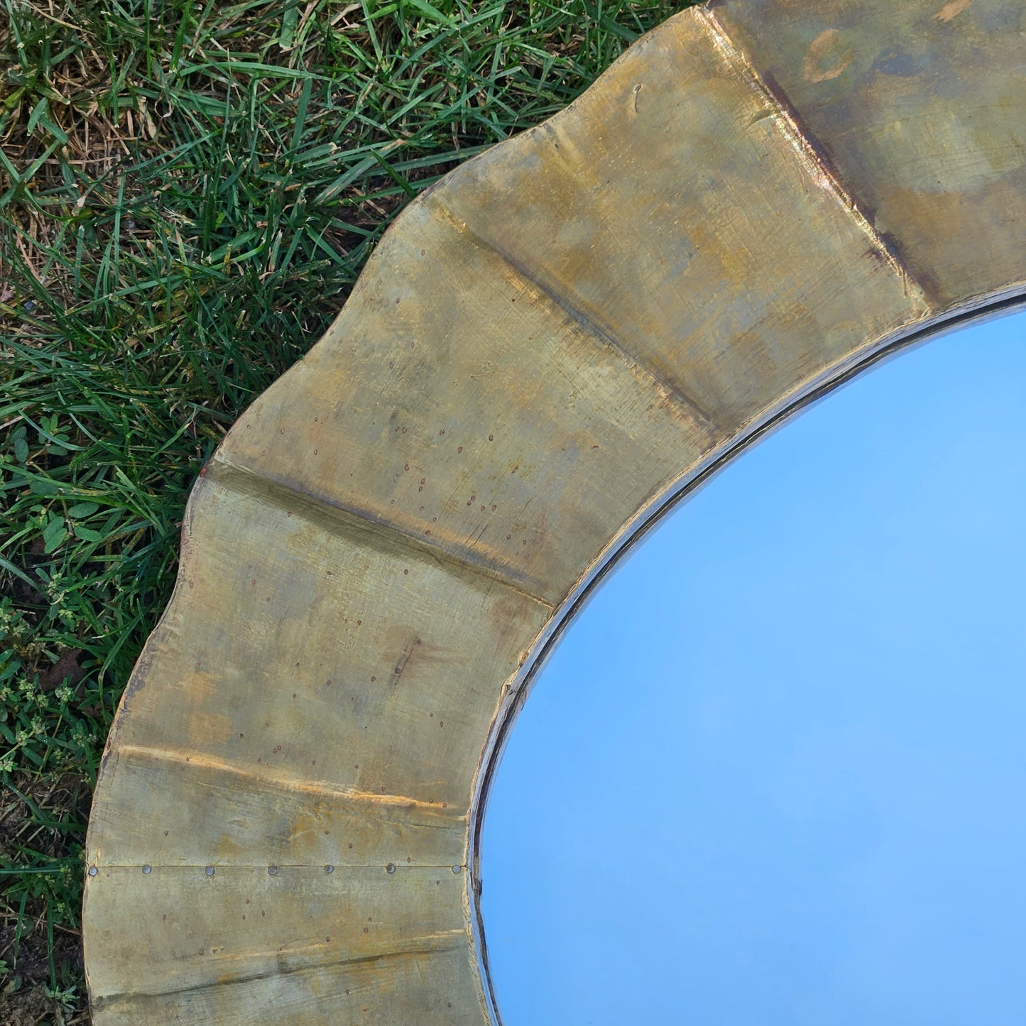 Stunning Decorator Brass Mirror
