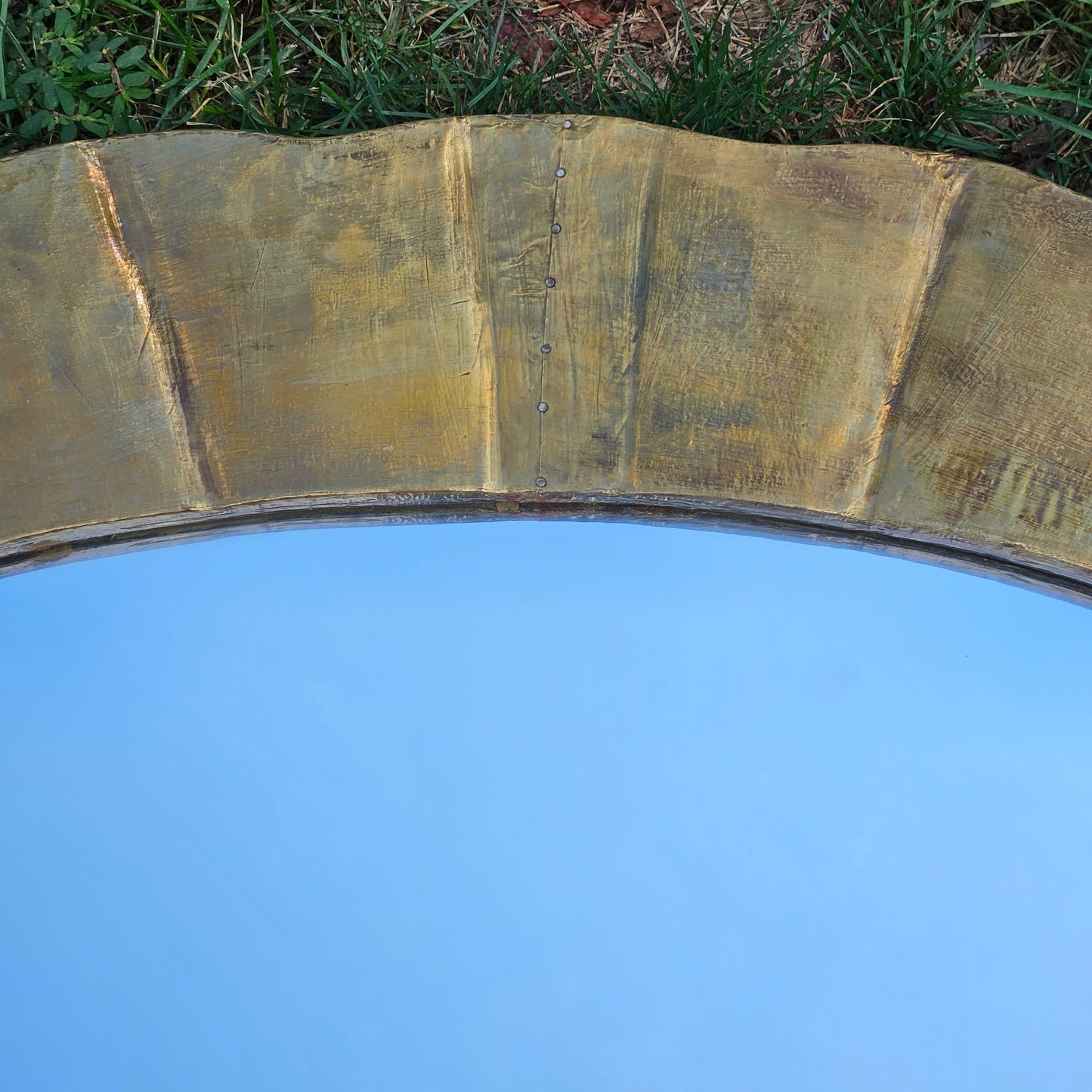 Stunning Decorator Brass Mirror