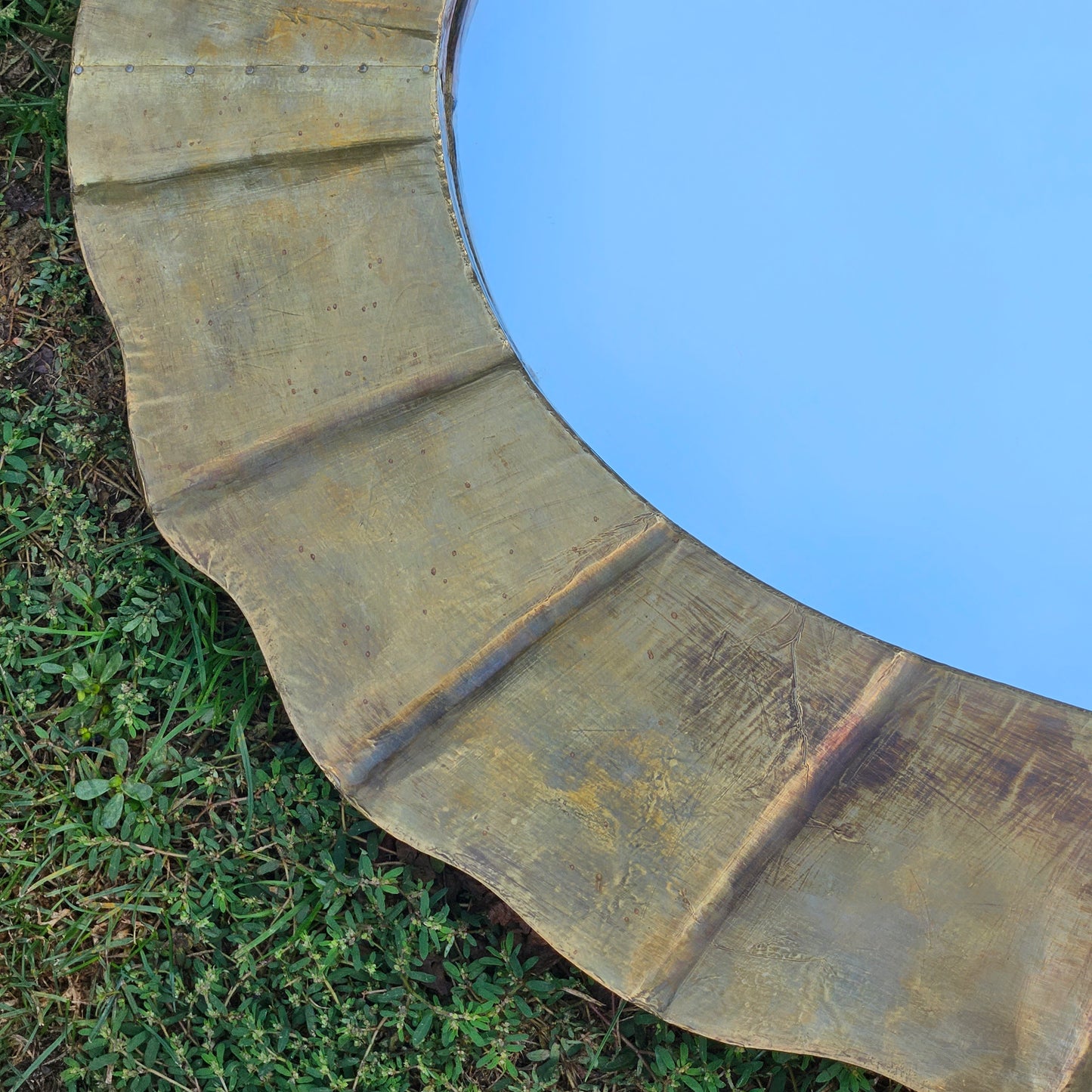 Stunning Decorator Brass Mirror