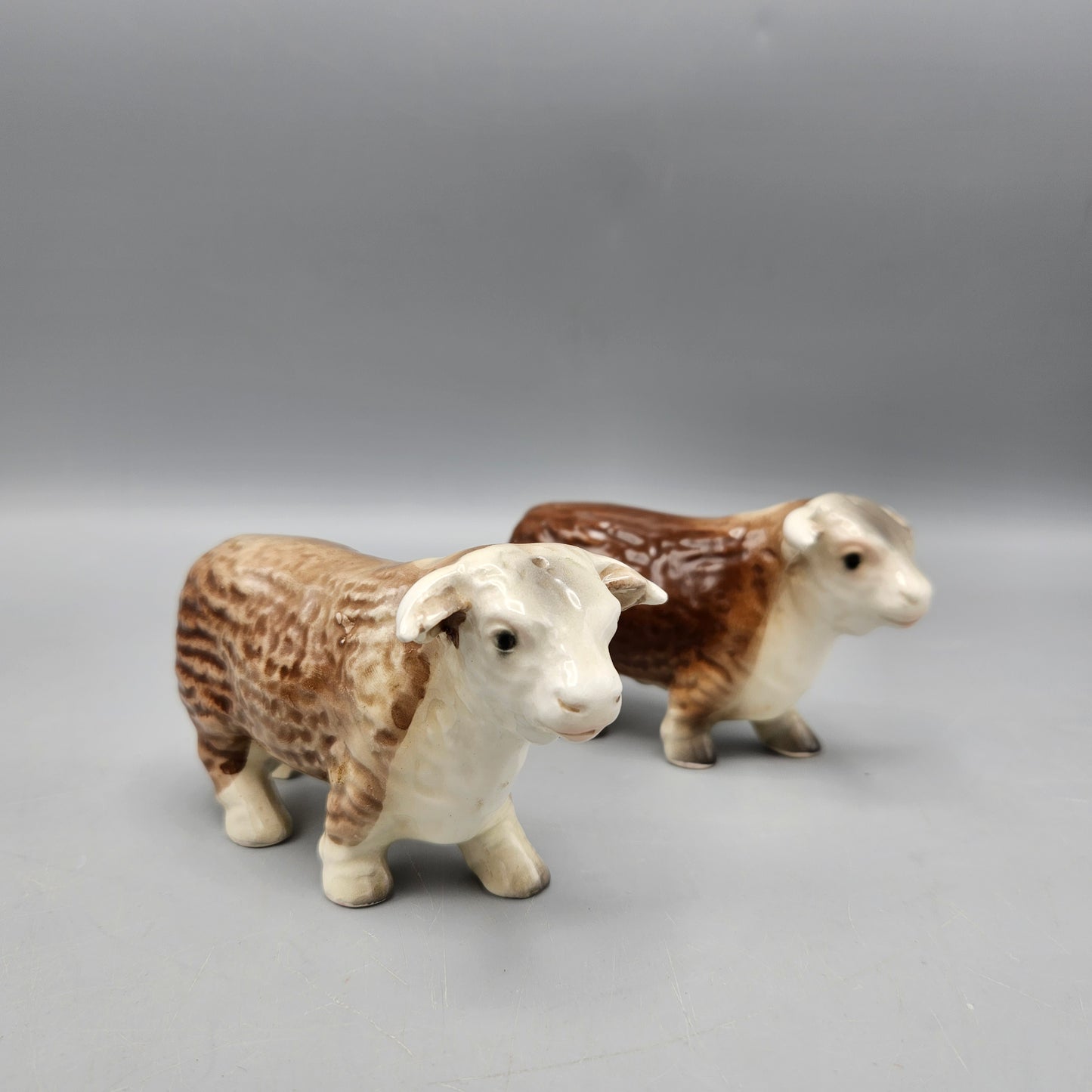 Vintage Porcelain Bull Salt and Pepper Shakers