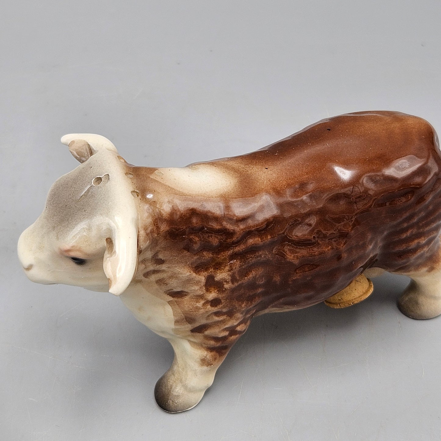 Vintage Porcelain Bull Salt and Pepper Shakers