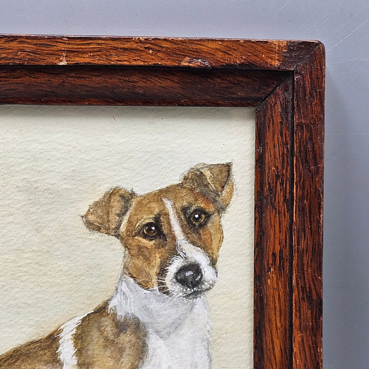Original Antique Drawing of Dog