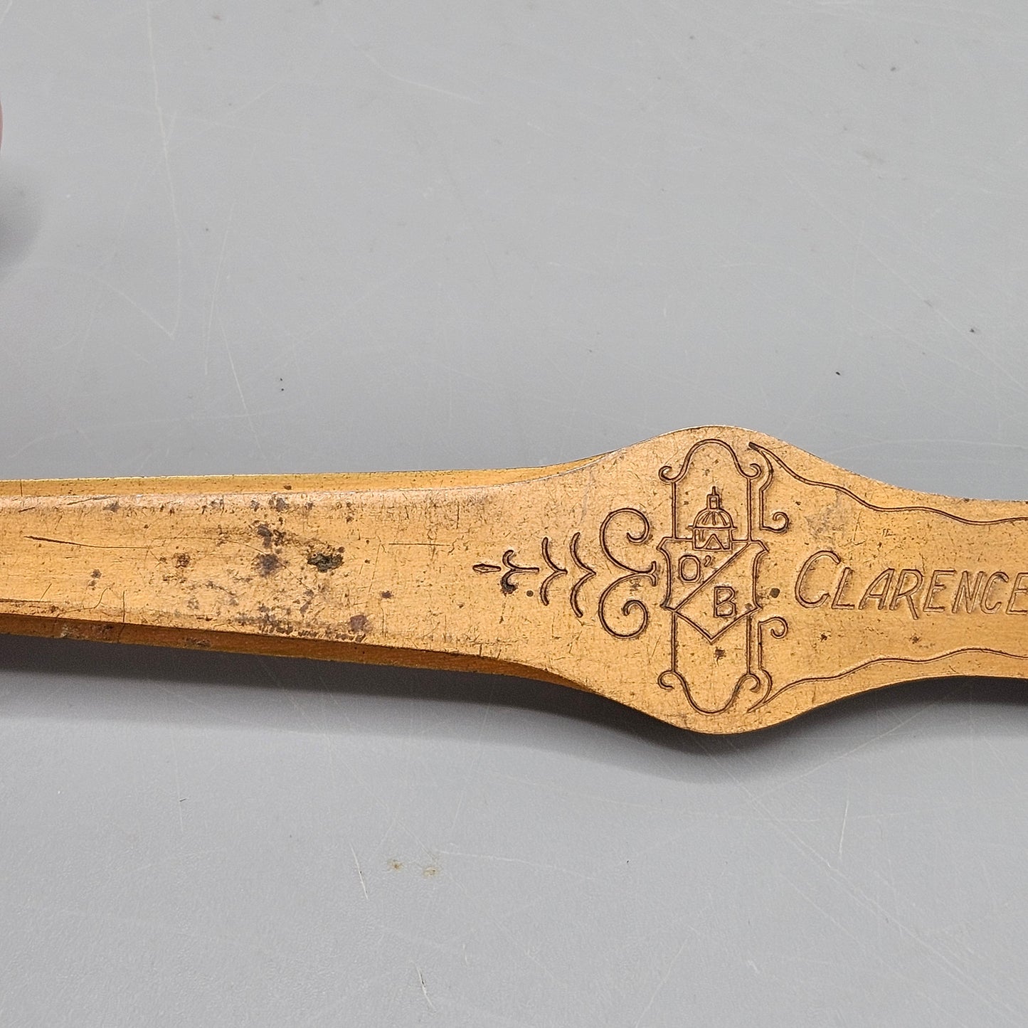 Vintage Brass Letter Opener Clarence A. O' Brien Lawyer, Washington DC