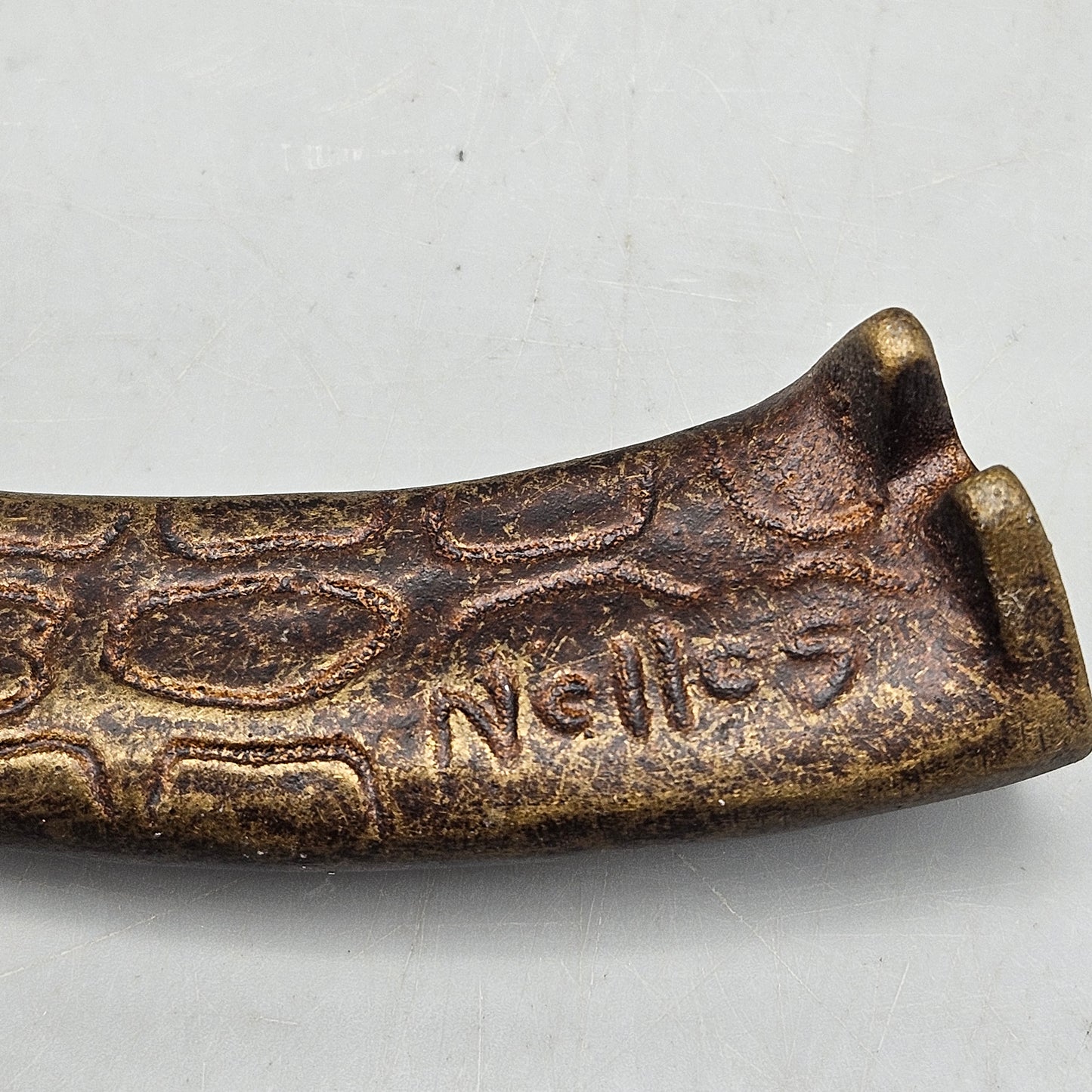 1993 Nelles Bronze Coat Hook Hanger in Giraffe Head & Neck Form
