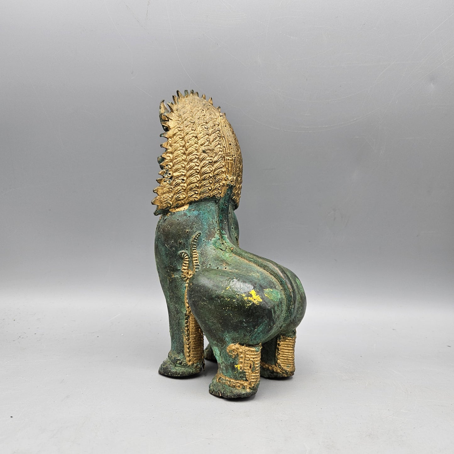 Thai Siam Khmer Bronze Lion Foo Dog