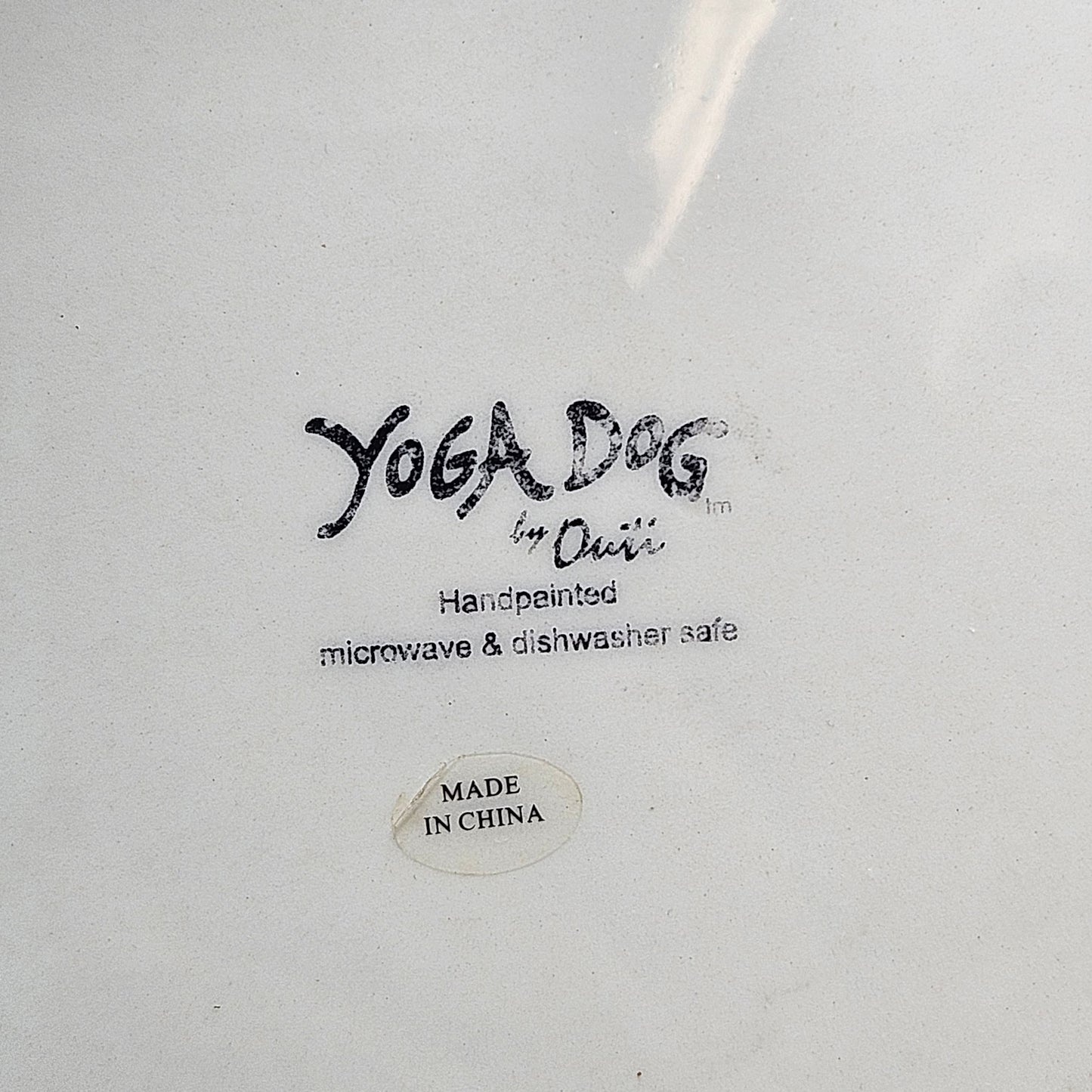 Yoga Dog by Outi Oval Platter