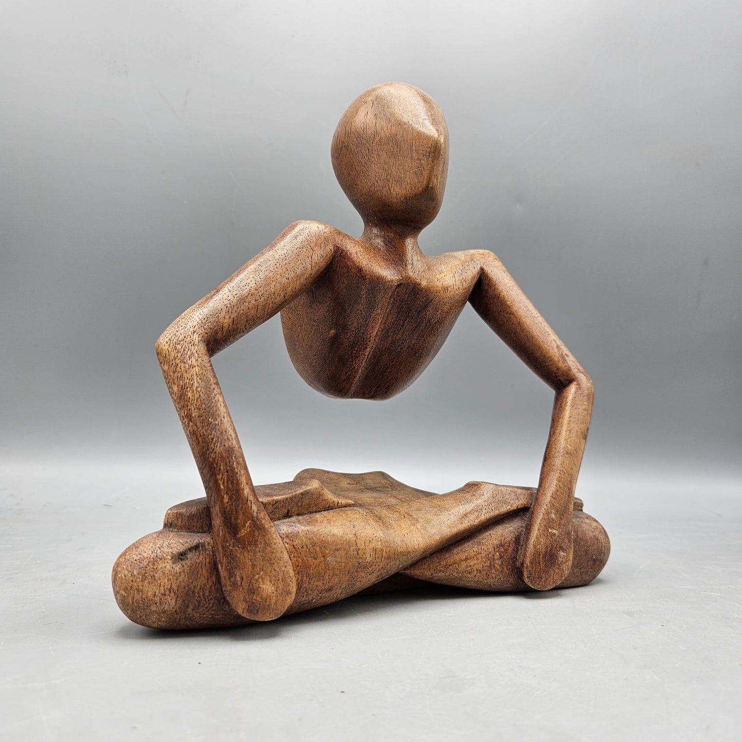 Abstract Wooden Meditation Figure