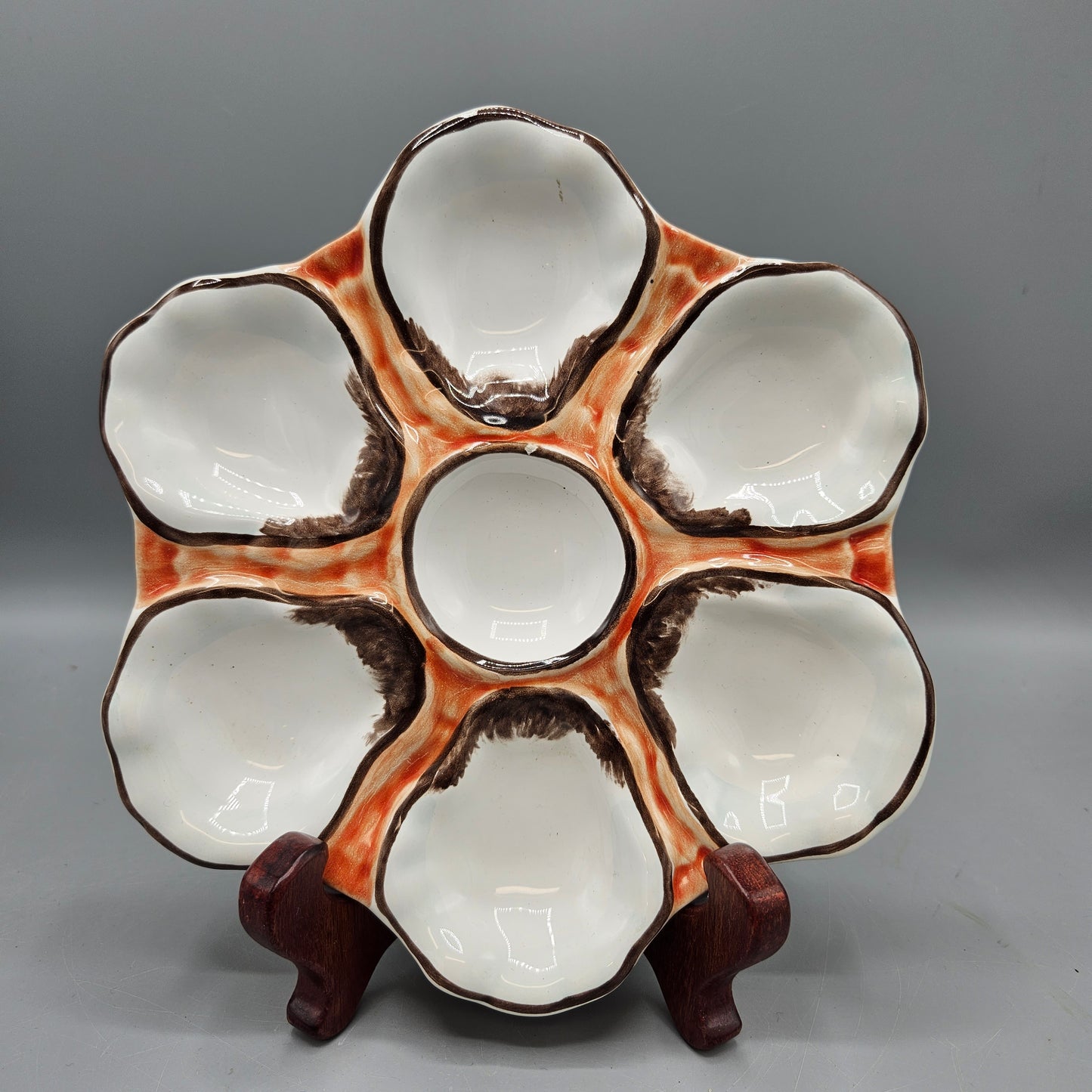 Vintage Abigail's Portugal Porcelain Oyster Plate - Painted