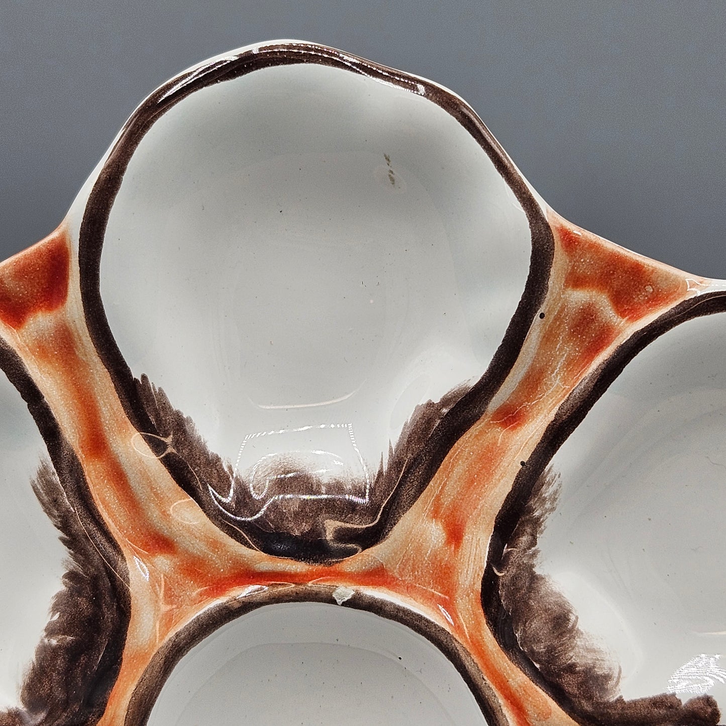 Vintage Abigail's Portugal Porcelain Oyster Plate - Painted