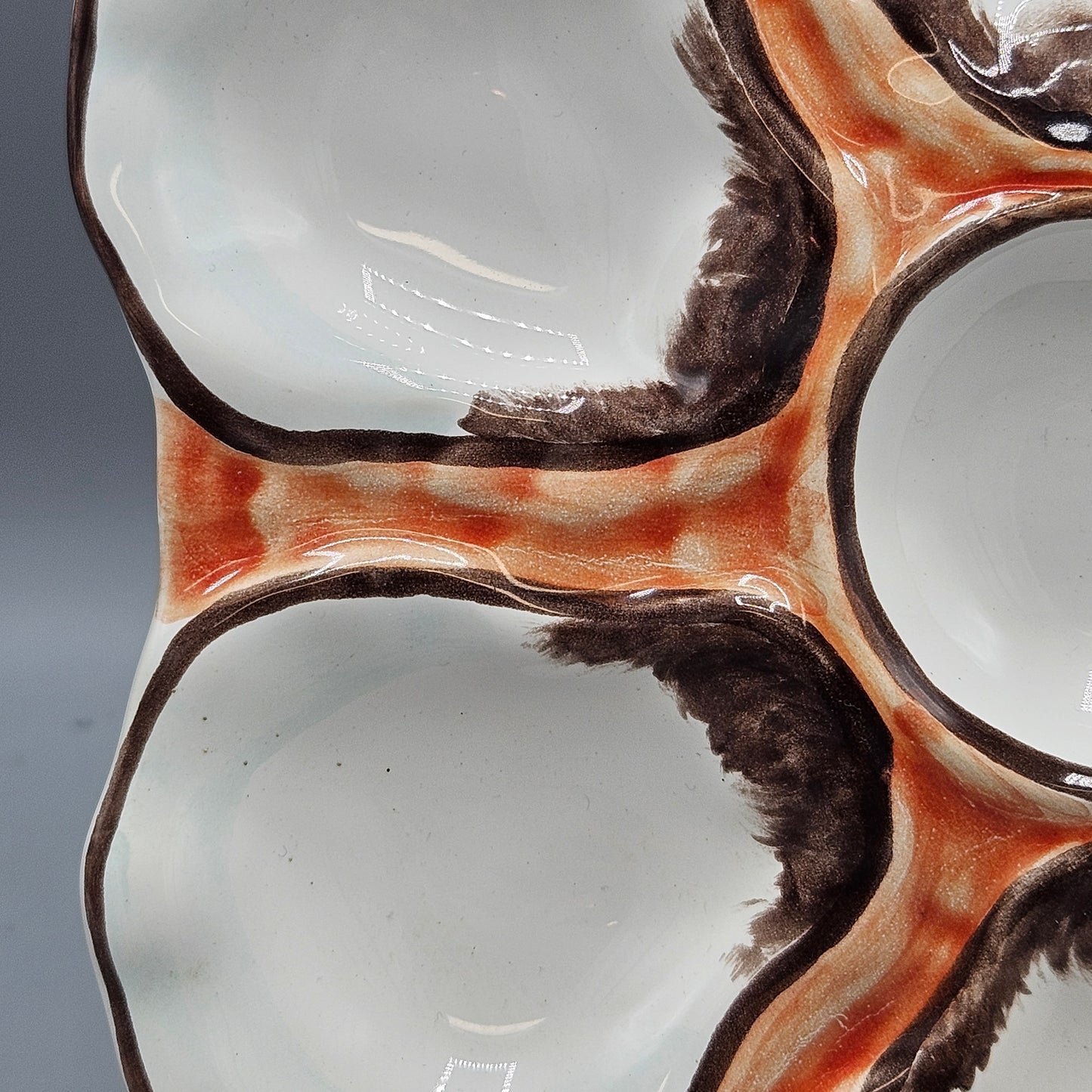 Vintage Abigail's Portugal Porcelain Oyster Plate - Painted