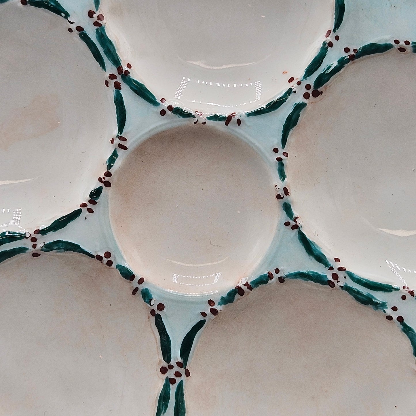Vintage Haviland & Company France Limoges Porcelain Oyster Plate - Blue Green Teal (6 Available)