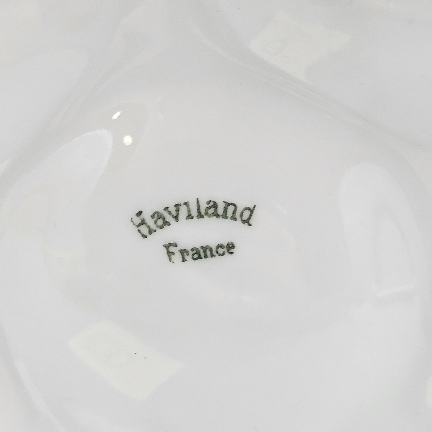 Vintage Haviland & Company France Limoges Porcelain Oyster Plate - Blue Green Teal (6 Available)