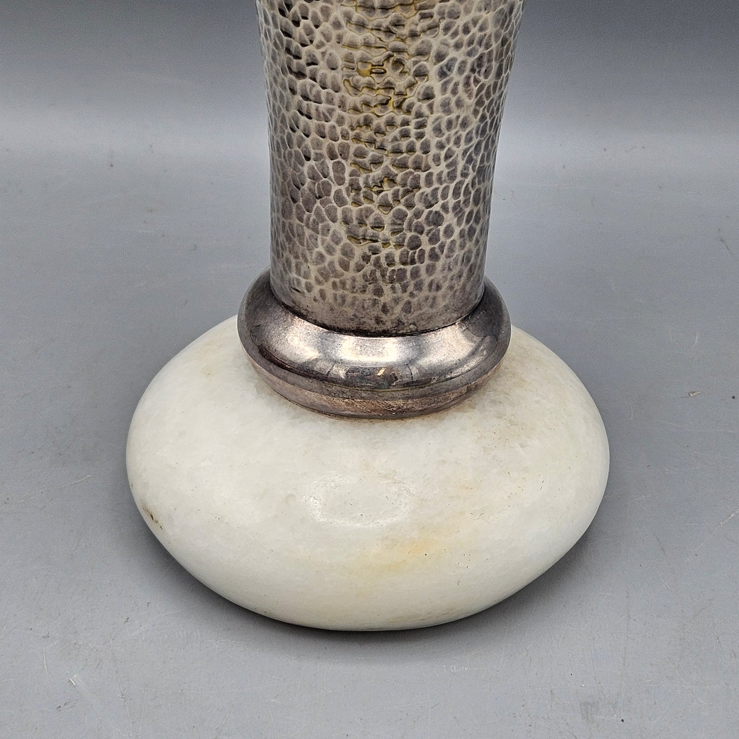 Ravissant Sterling Silver Double Vase with White Quartz Base