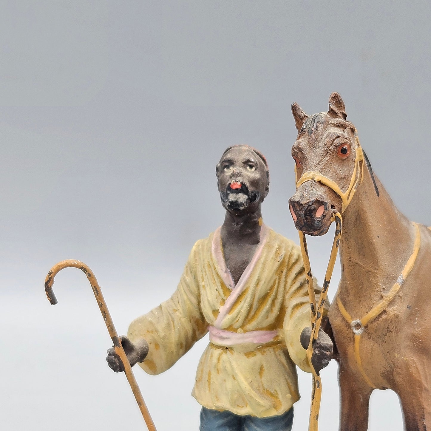Bergmann Style Cold Painted Figure of Shepard & Horse