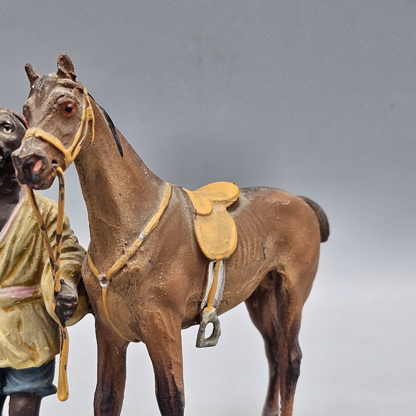 Bergmann Style Cold Painted Figure of Shepard & Horse