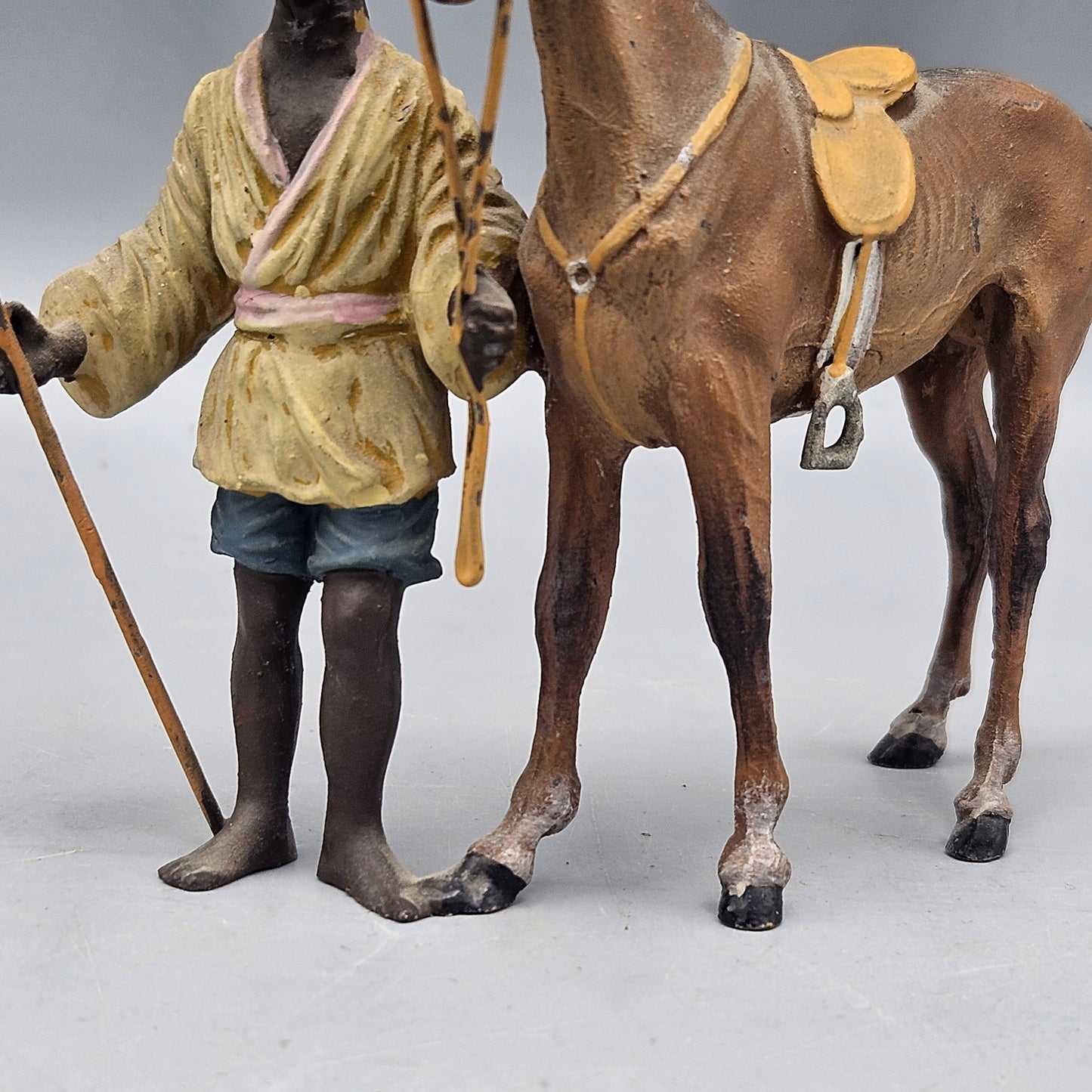 Bergmann Style Cold Painted Figure of Shepard & Horse