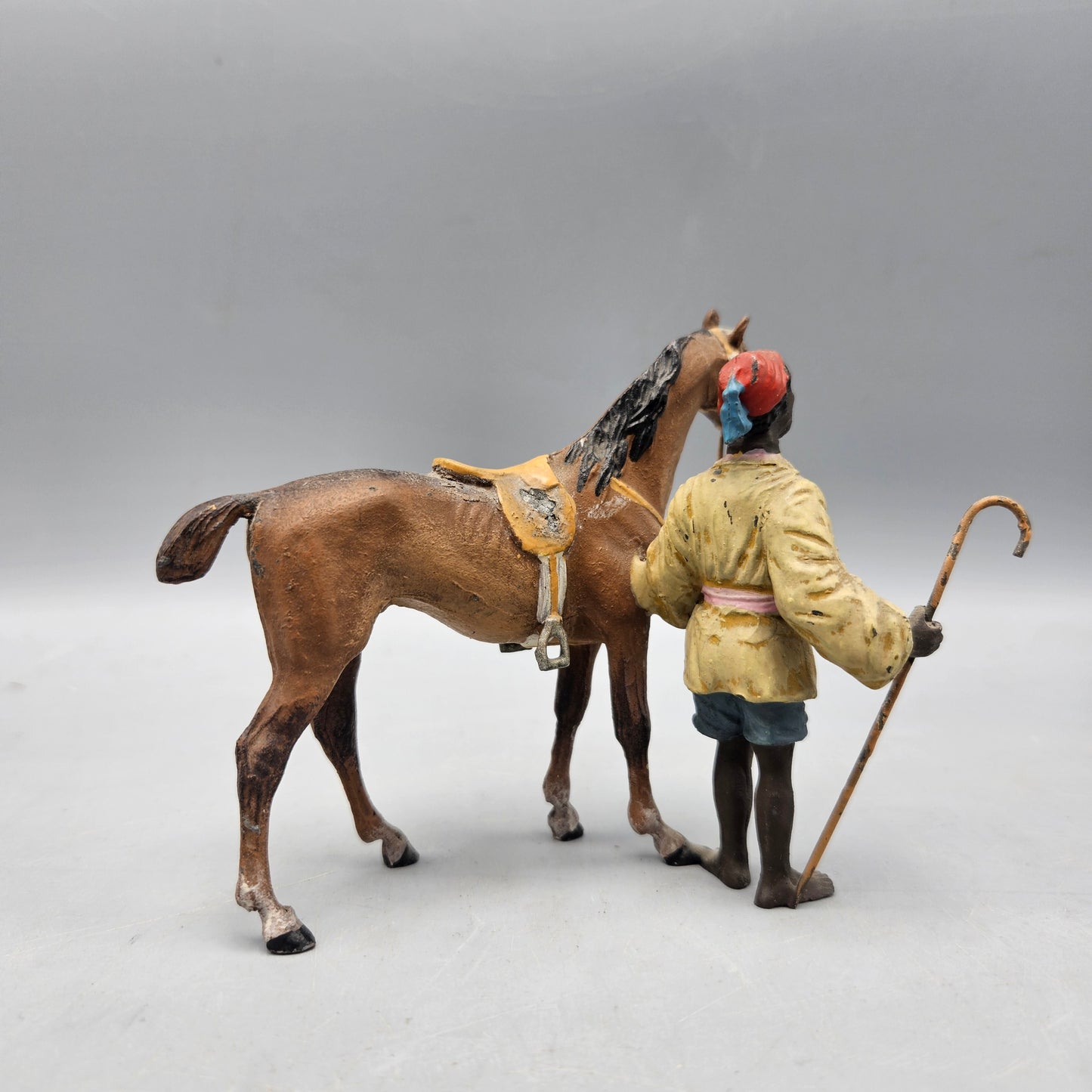Bergmann Style Cold Painted Figure of Shepard & Horse