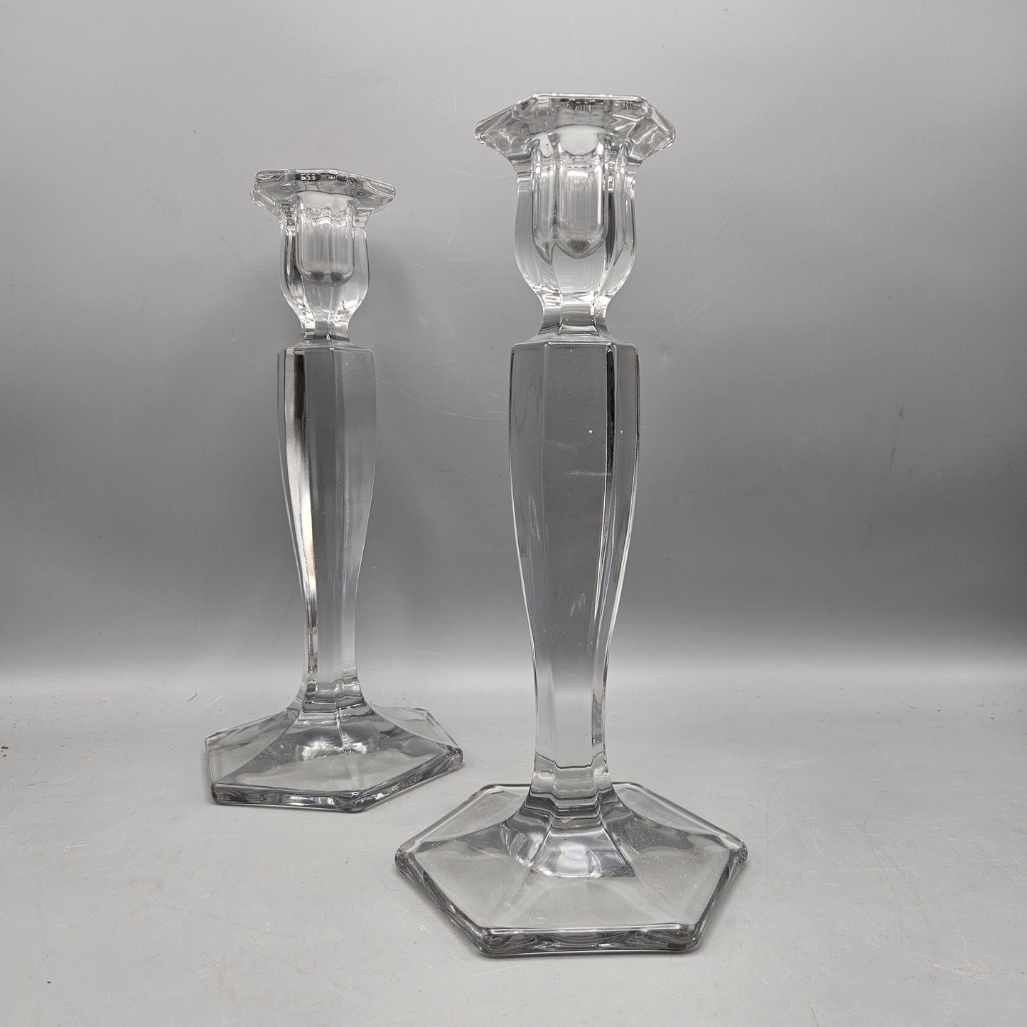 Pair of Vintage Crystal Candlesticks