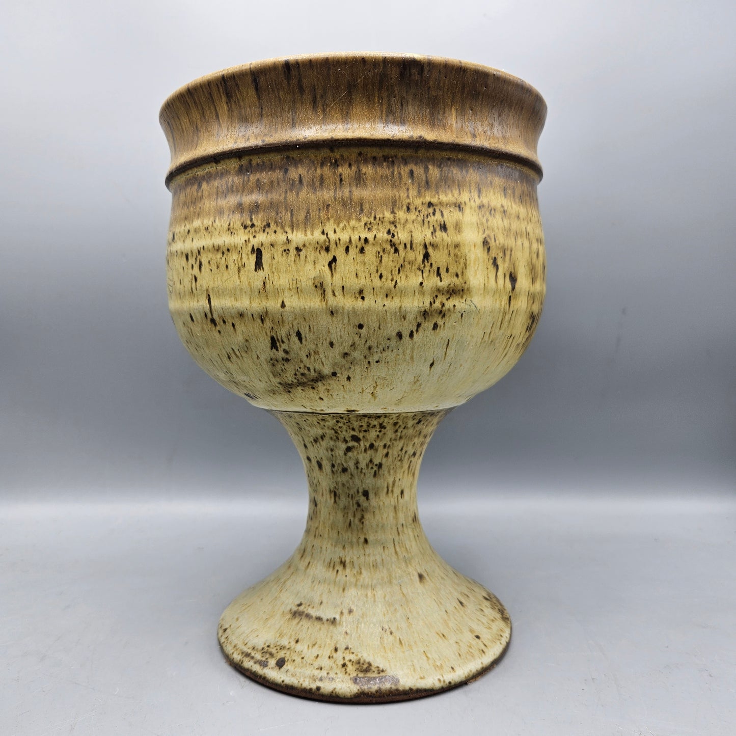 Vintage Studio Art Pottery Footed Bowl Signed Bonnie Courtney