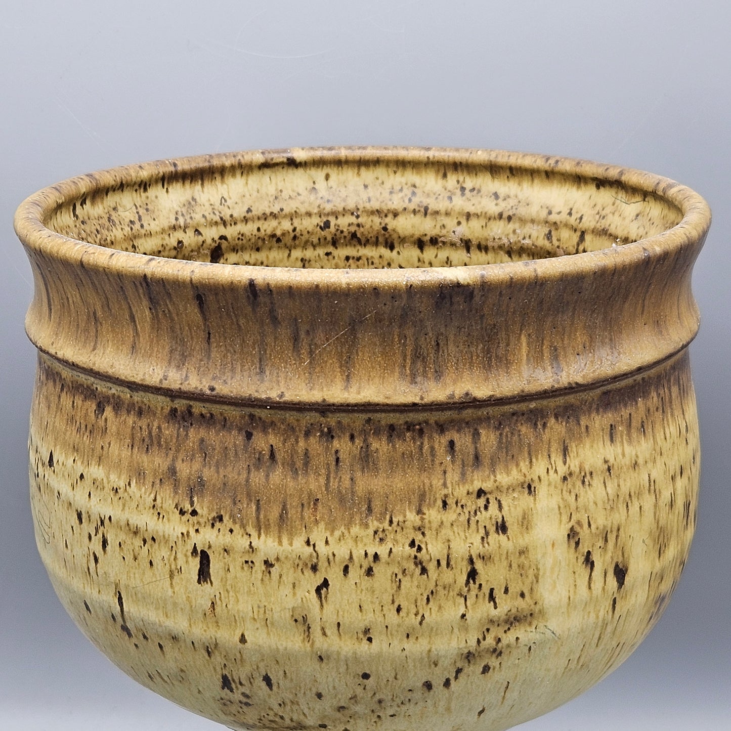 Vintage Studio Art Pottery Footed Bowl Signed Bonnie Courtney