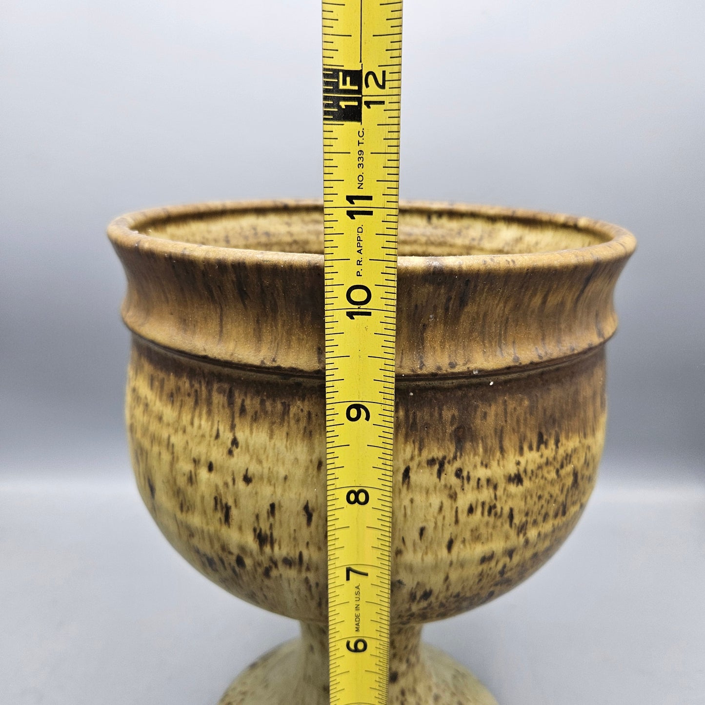 Vintage Studio Art Pottery Footed Bowl Signed Bonnie Courtney