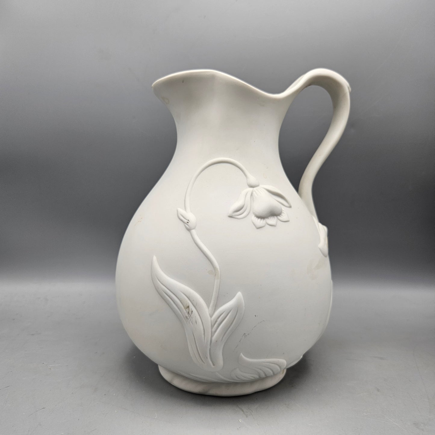 White Jonquil Pitcher Parian Ware Bisque Porcelain Metropolitan Museum