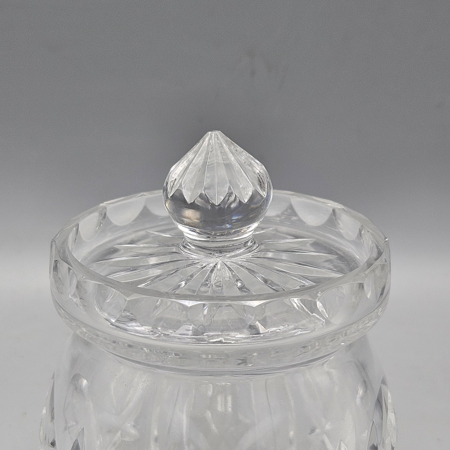 Cut Glass Jam Jar with Lid