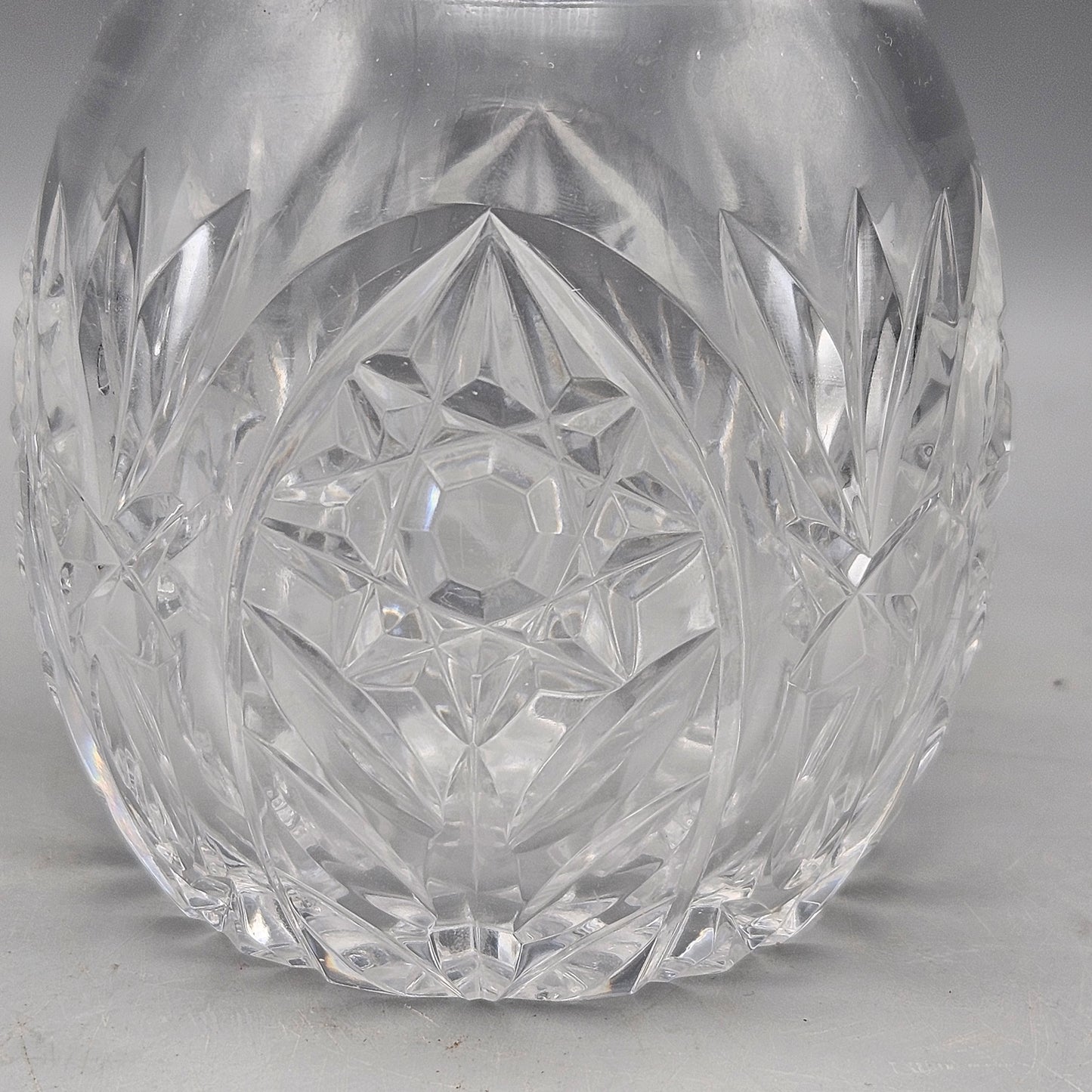 Cut Glass Jam Jar with Lid