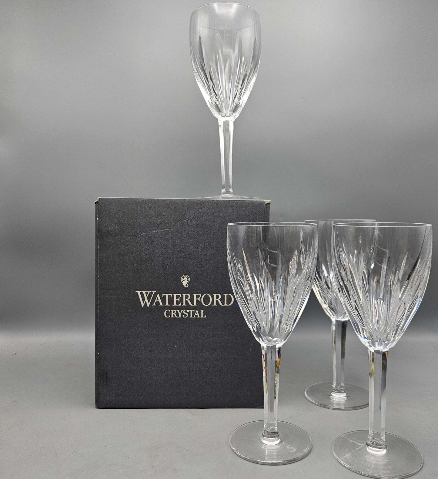 Set of 4 Waterford Crystal Carina 10 oz Goblet with Box ~ 2 Available