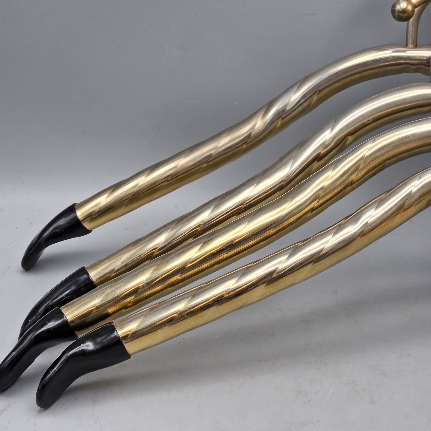 Set of 4 Vintage Hollywood Regency Brass Hangers