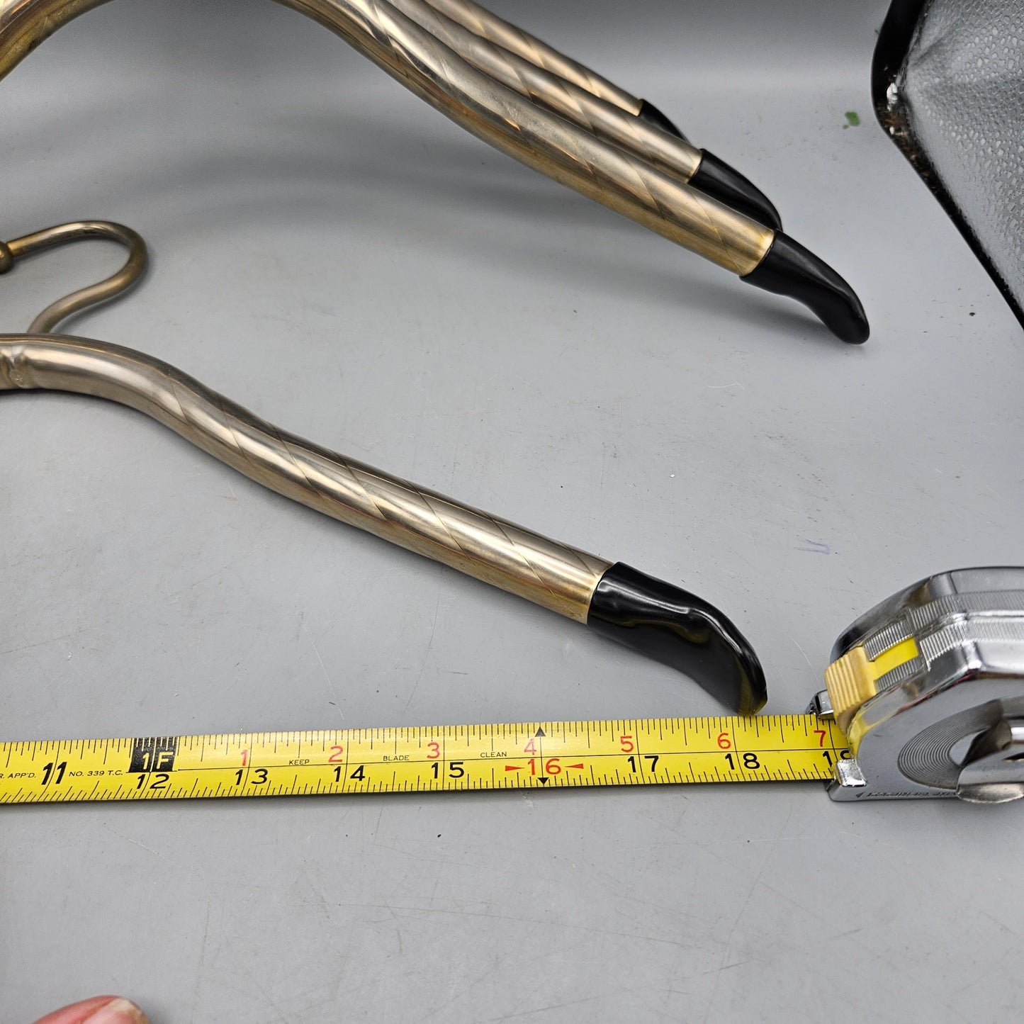 Set of 4 Vintage Hollywood Regency Brass Hangers