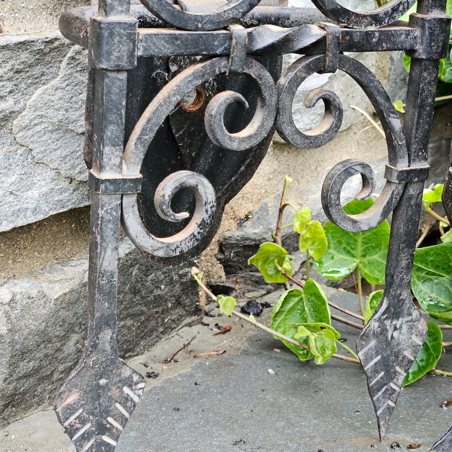 Pair of Ornate Iron Wall Sconces