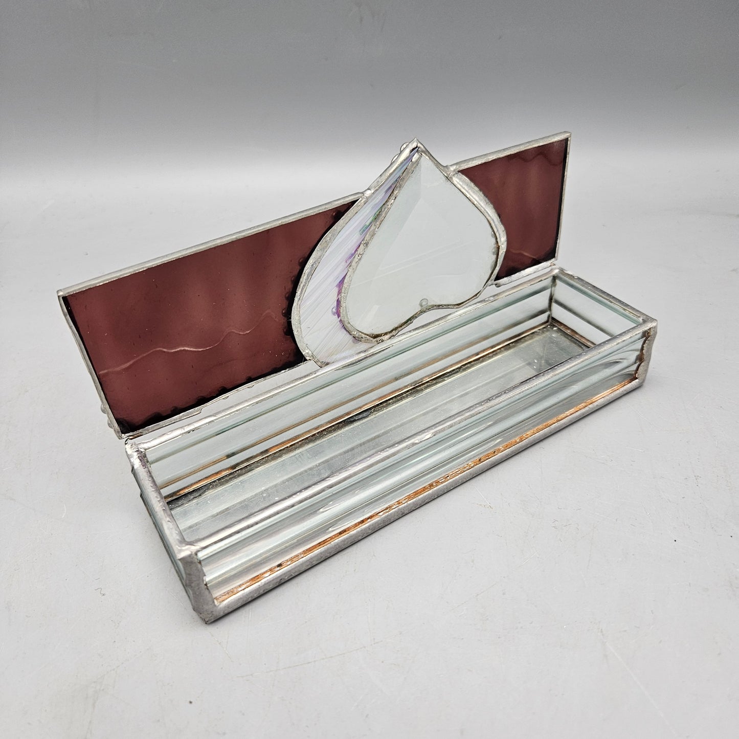 Stained Glass Heart Jewelry Box by Donna Lillo