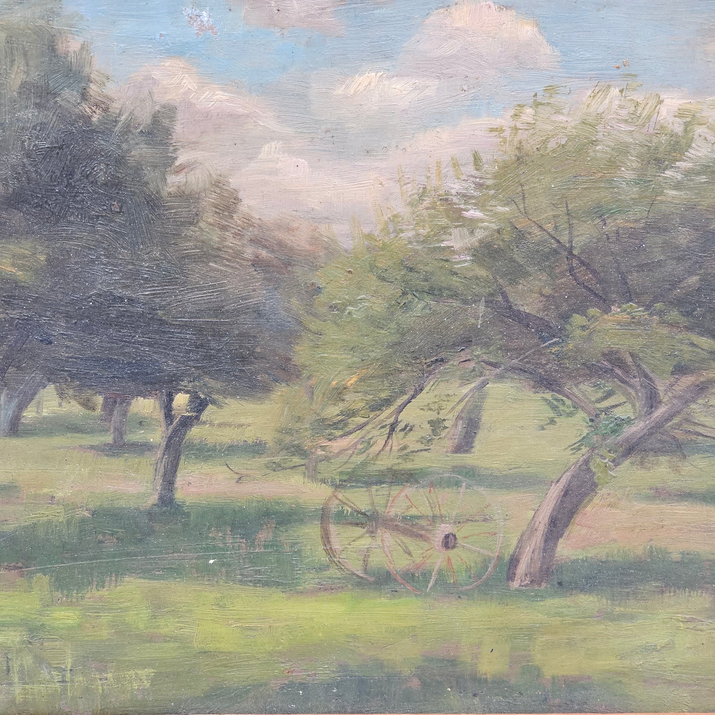 Antique Landscape with Trees Oil Painting