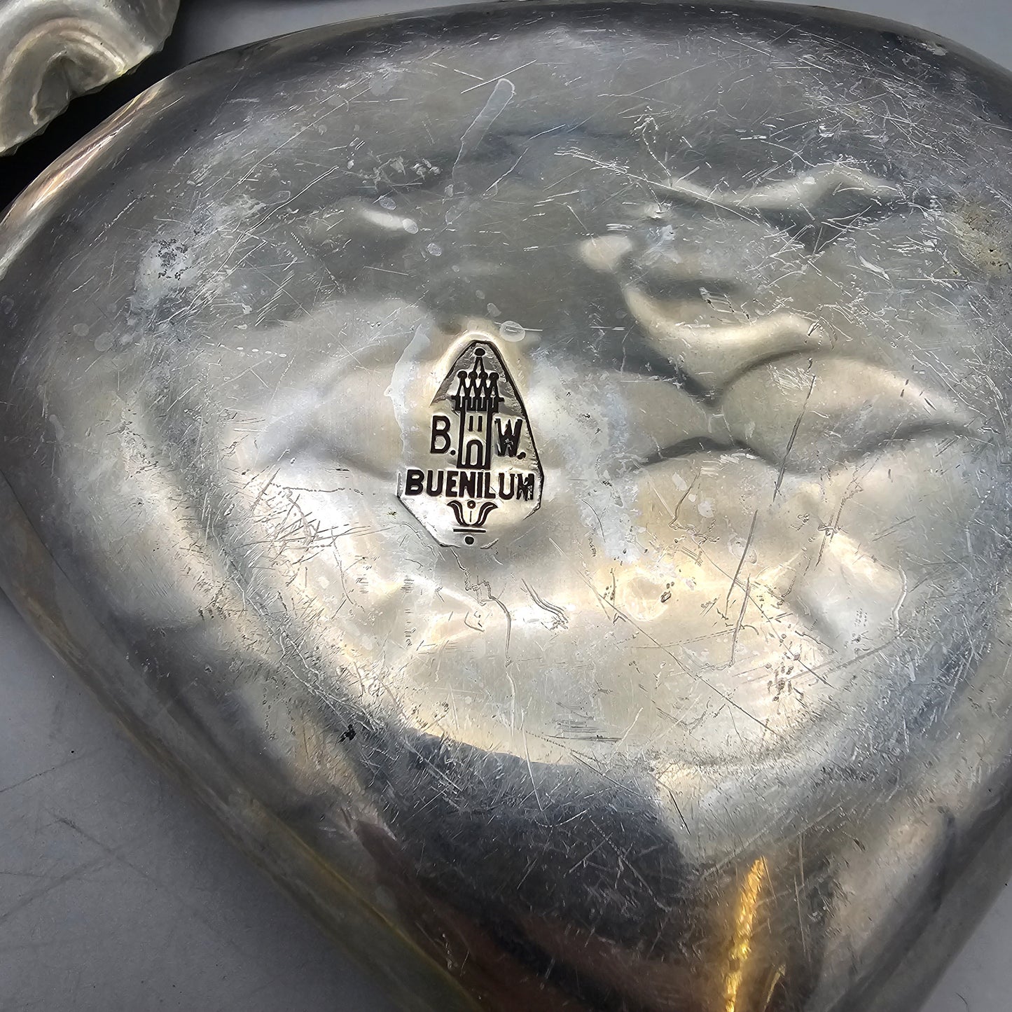 B.W. Buenilum Aluminum Leaf Shaped Serving Dish