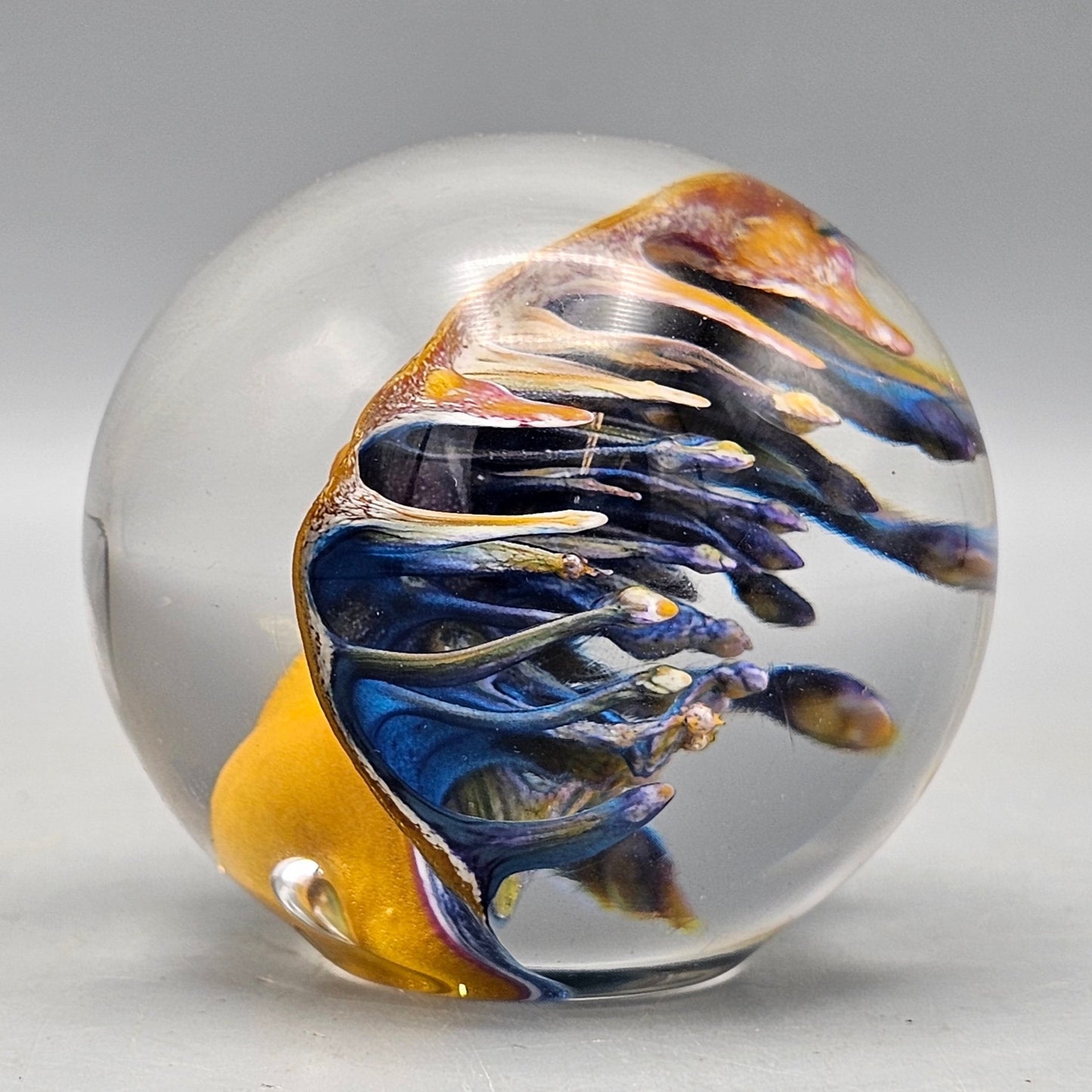 Art Glass Paperweight Signed