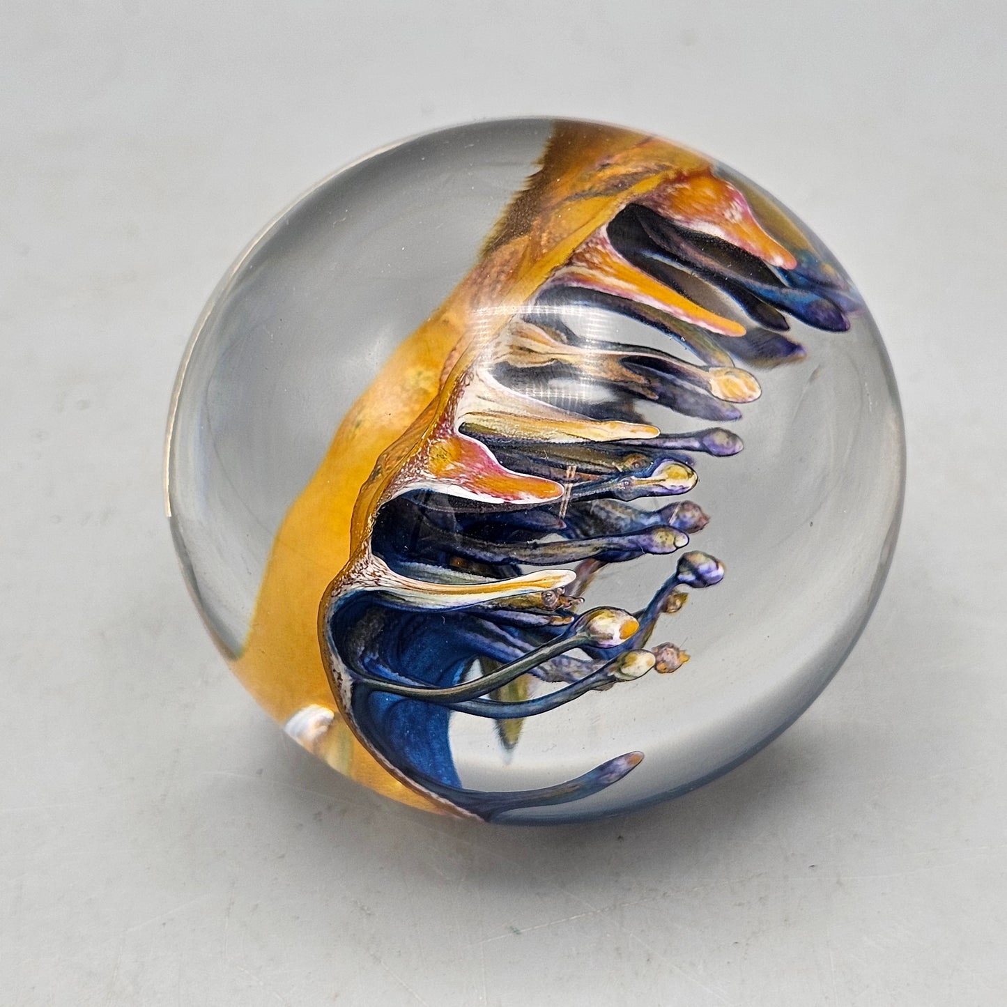 Art Glass Paperweight Signed