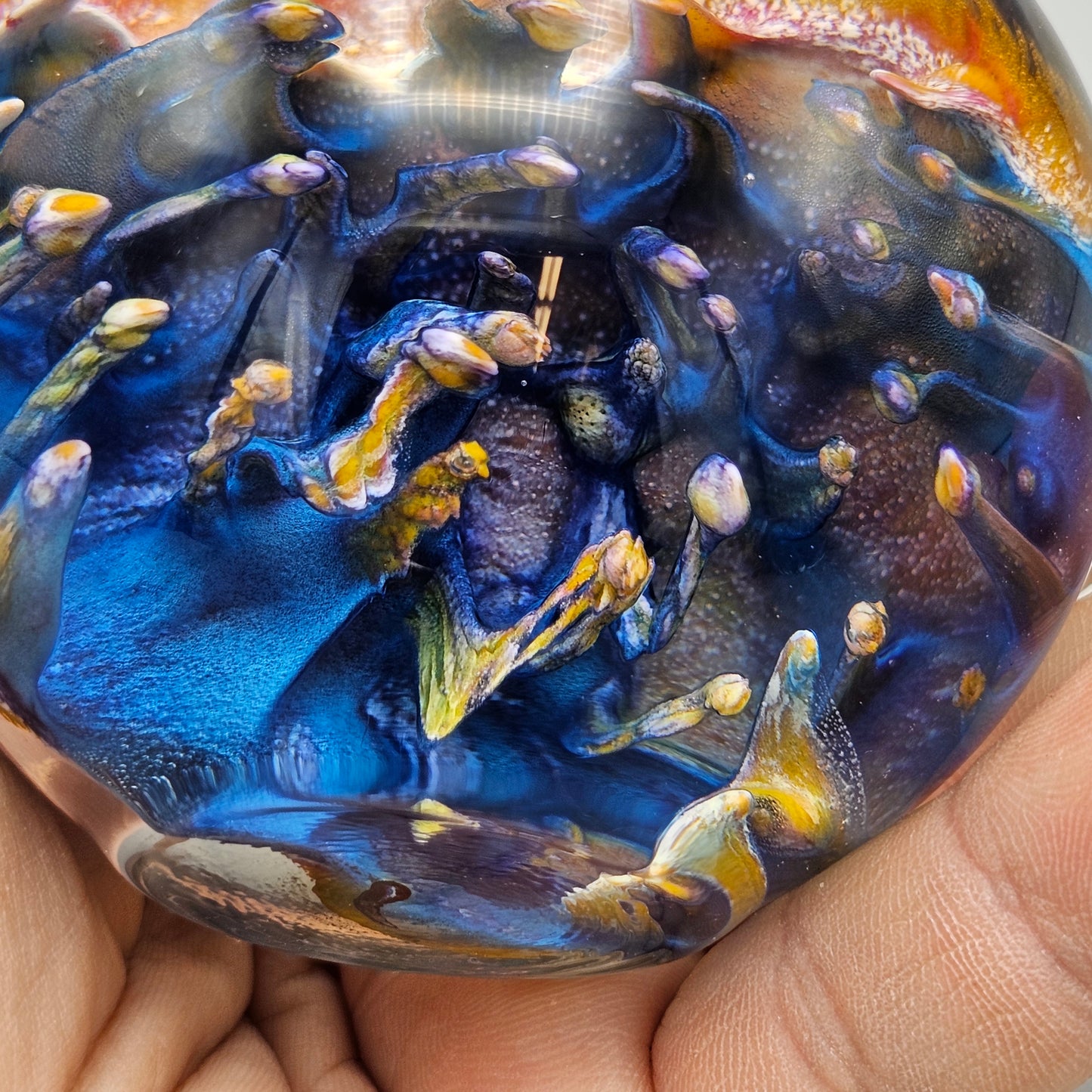 Art Glass Paperweight Signed