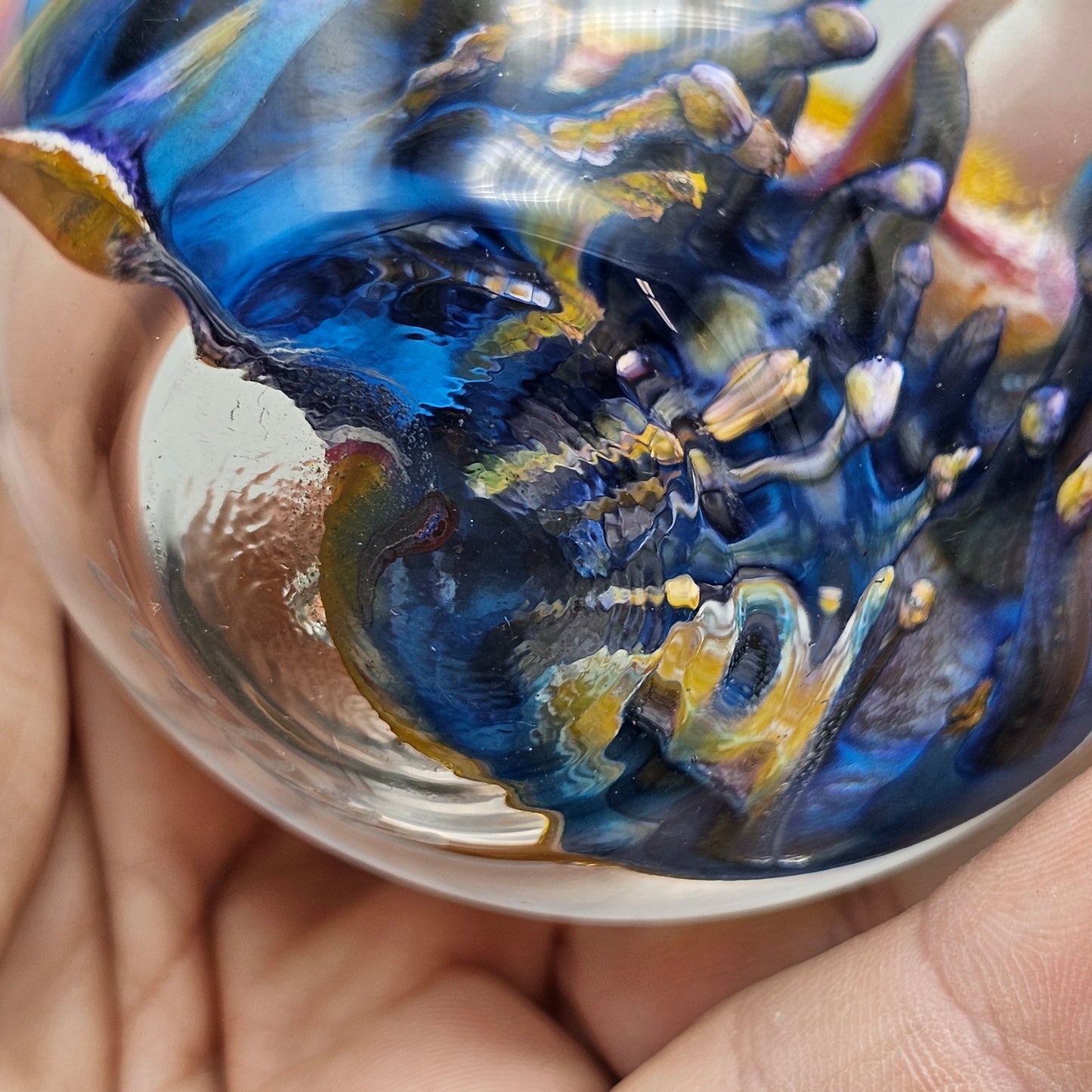 Art Glass Paperweight Signed