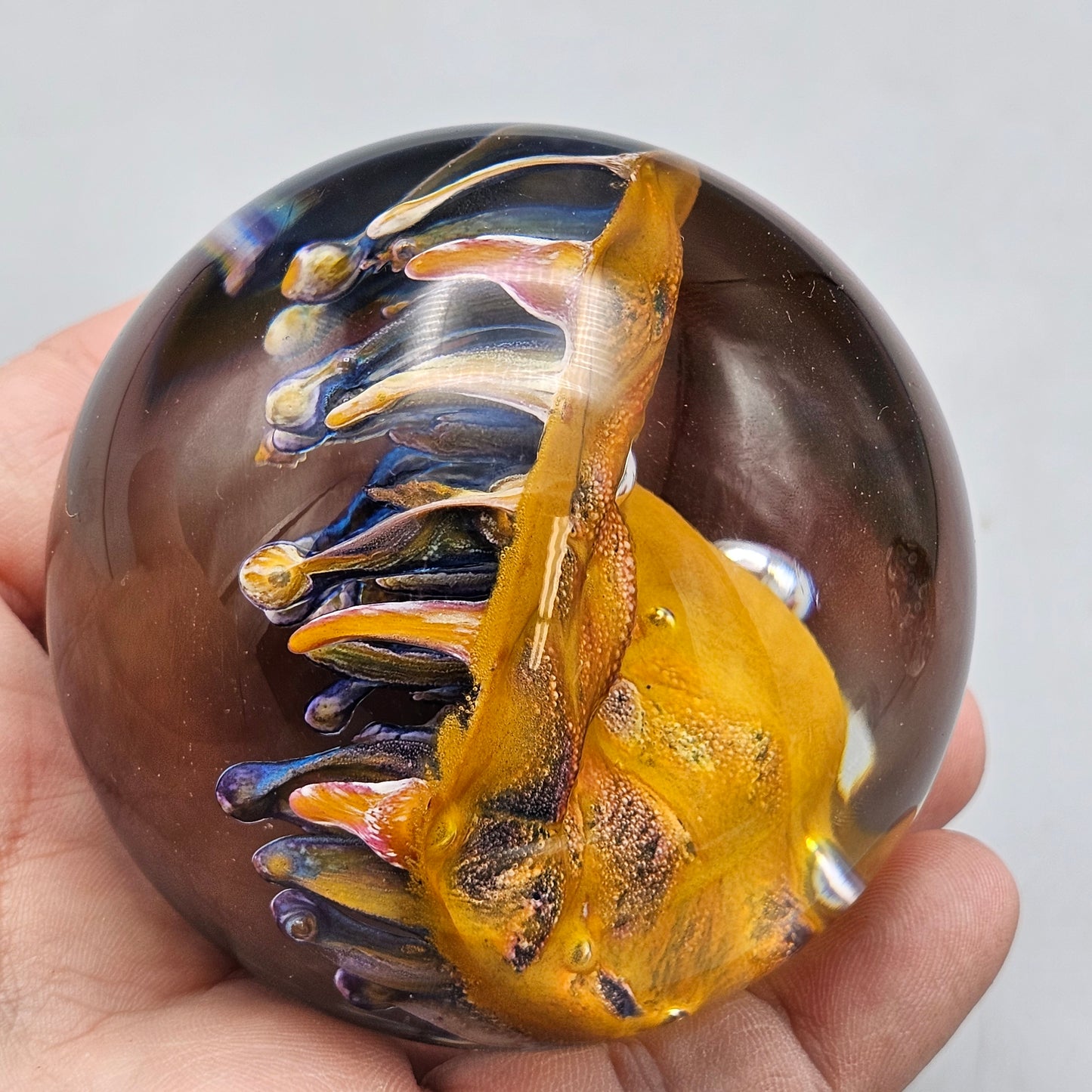 Art Glass Paperweight Signed