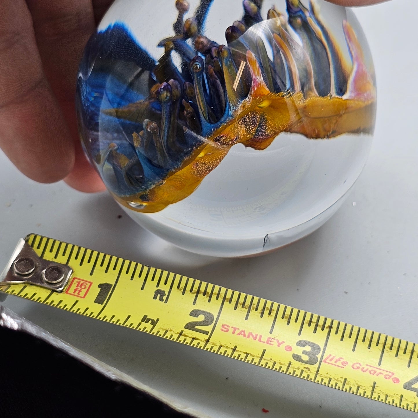 Art Glass Paperweight Signed