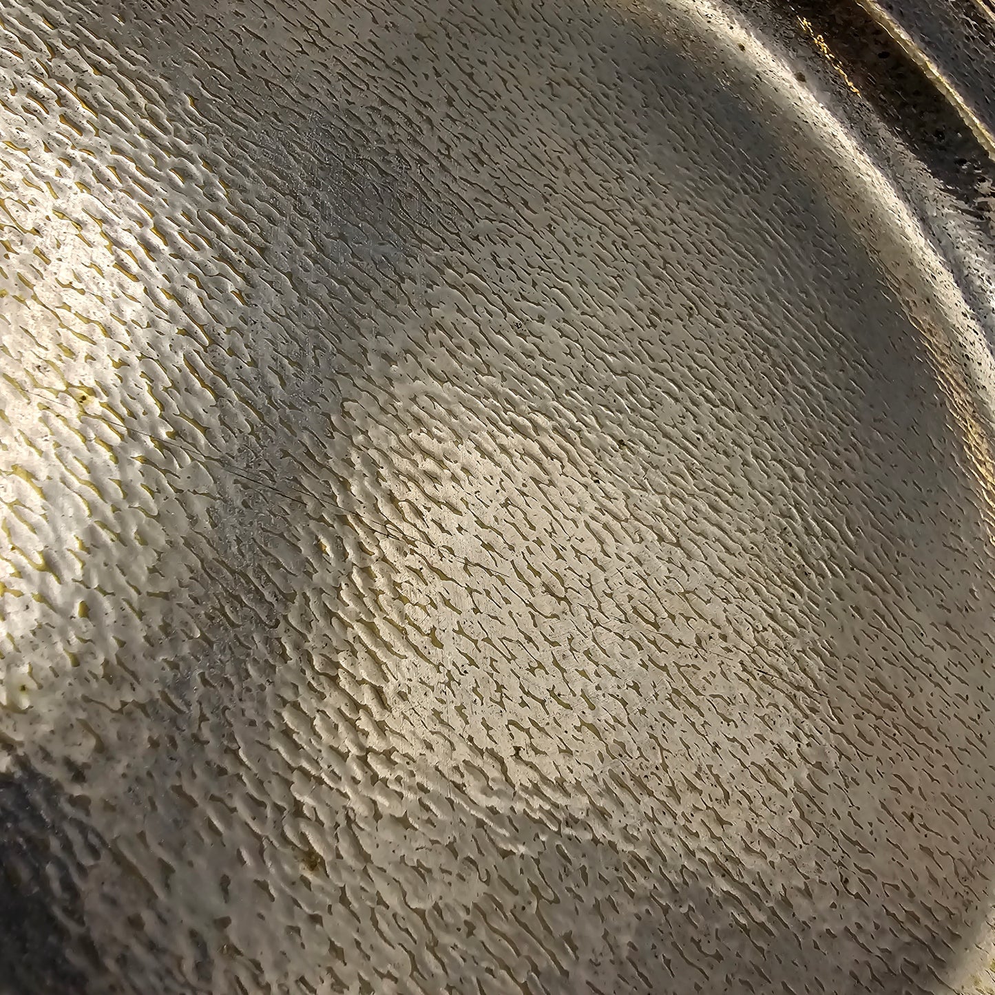 Vintage Round Silver Plate Hammered Tray